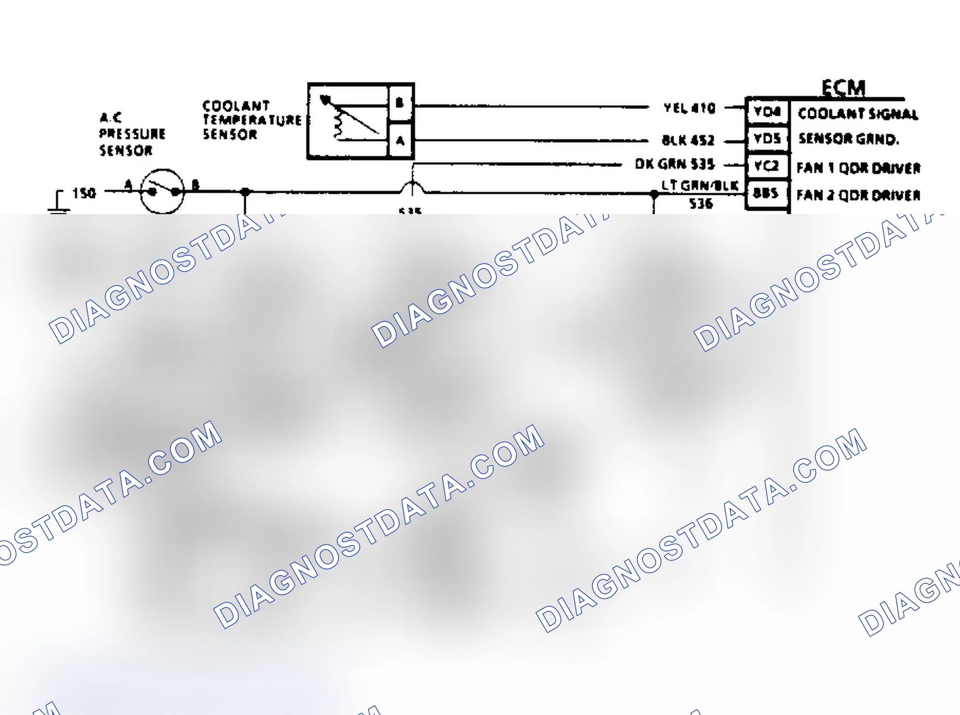 Scheme 533: Chart C12B, Schematic, Cooling Fan Always On (3.8L)