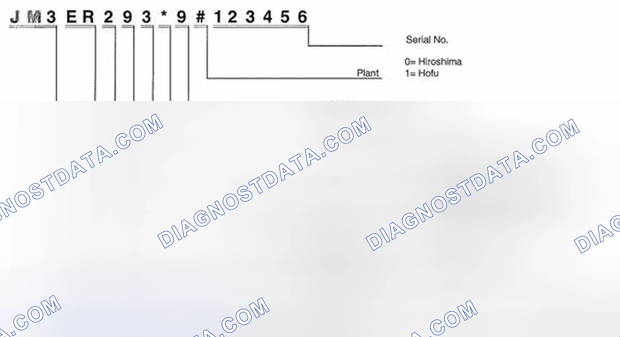 Scheme 1: VEHICLE IDENTIFICATION NUMBER (VIN) CODE