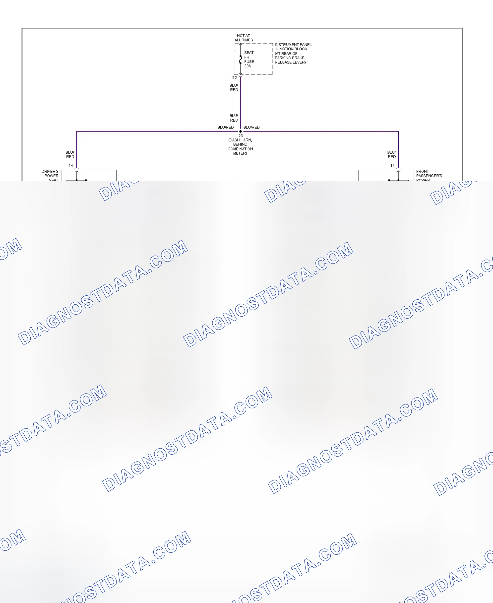 Scheme 13: Power Seat System Wiring Diagram (LS400)