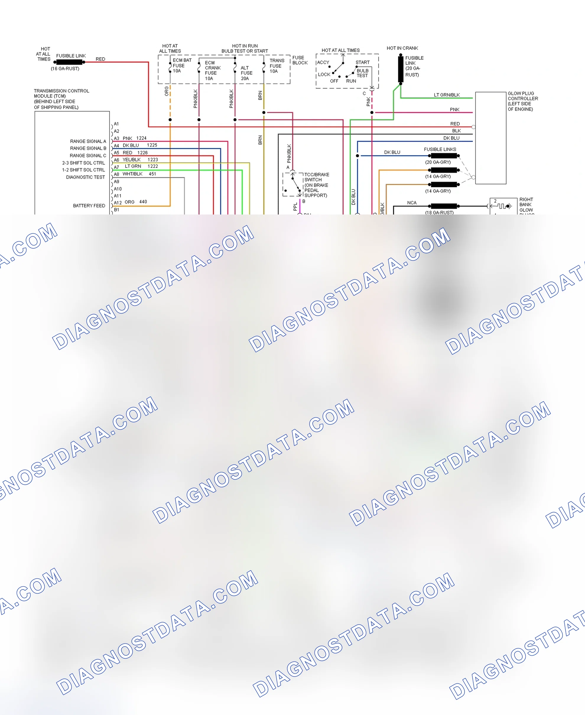 Scheme 258: Wiring Diagram For "P" Series Commercial Van - VIN Y With 4L80-E
