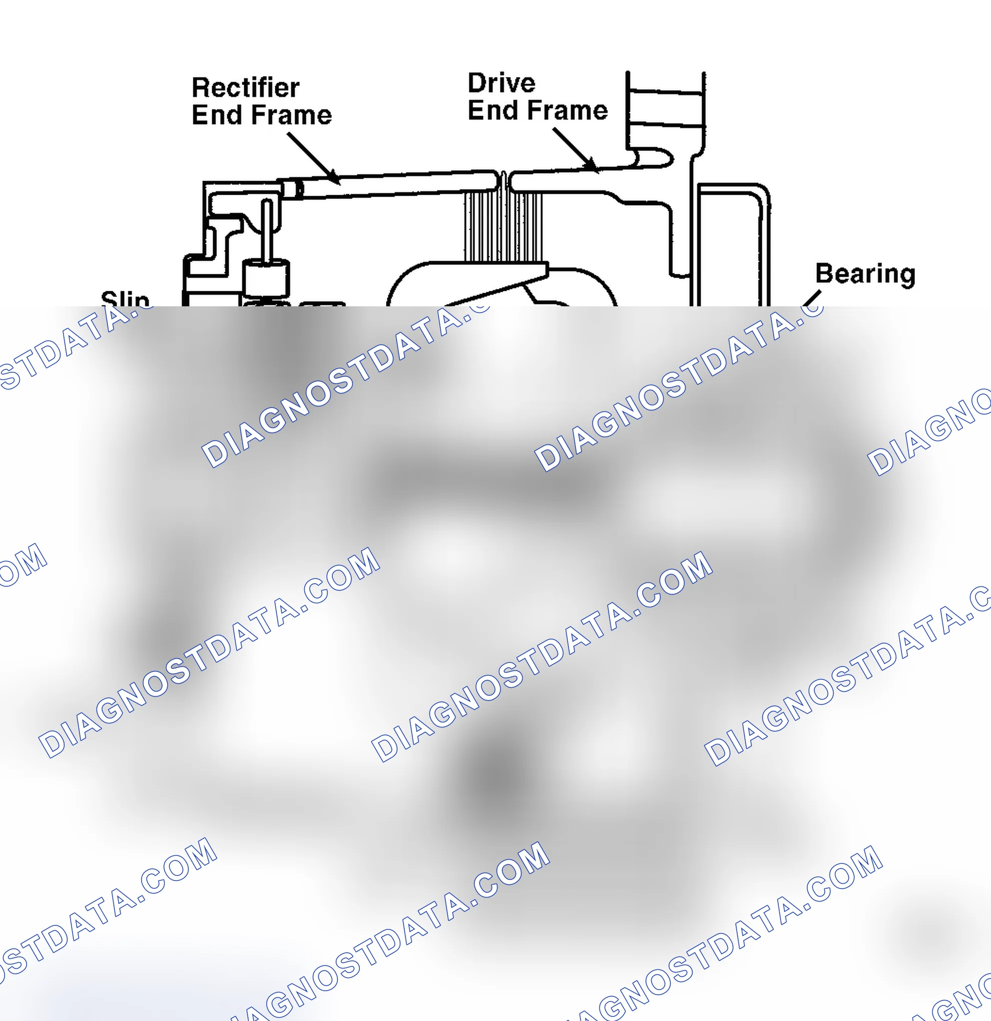 Scheme 1: View of Delcotron 10 SI Alternator with Integral Regulator
