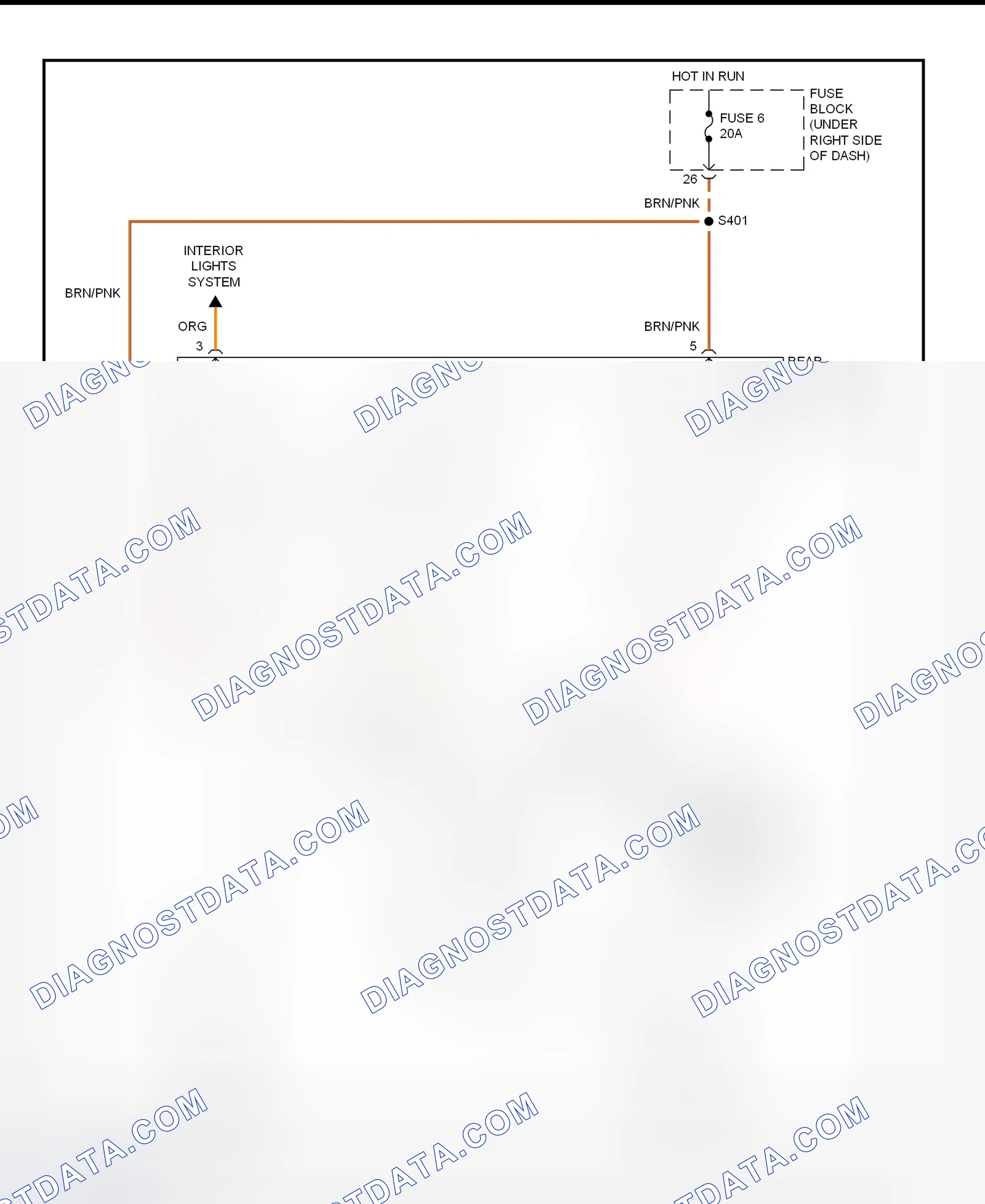 Scheme 5: Rear Wiper/Washer System Wiring Diagram (Wrangler - 1999)
