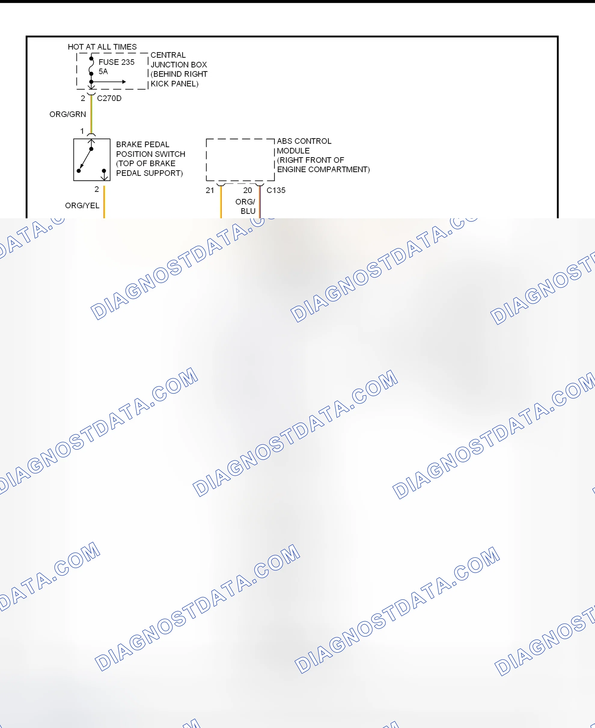Fig. 202: Shift Interlock System Wiring Diagram (2001 LS - With Interactive Vehicle Dynamics)