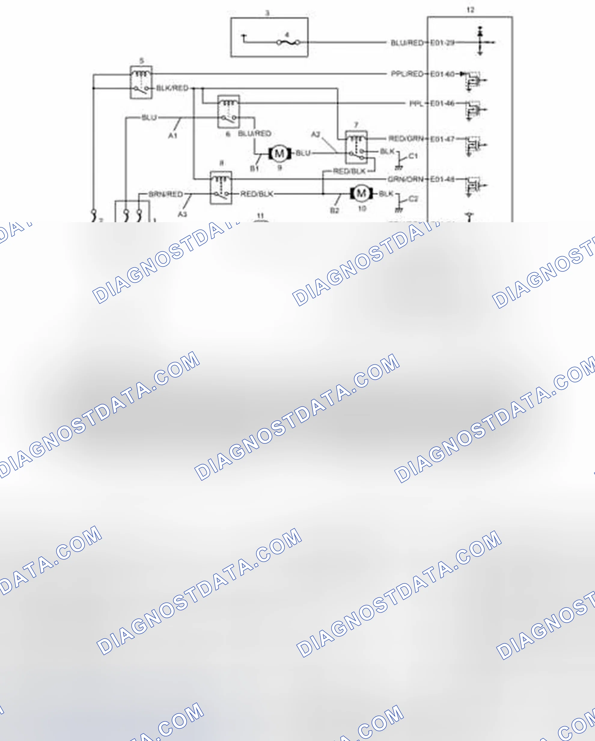 Scheme 27: Radiator Cooling Fan Control System Circuit Diagram