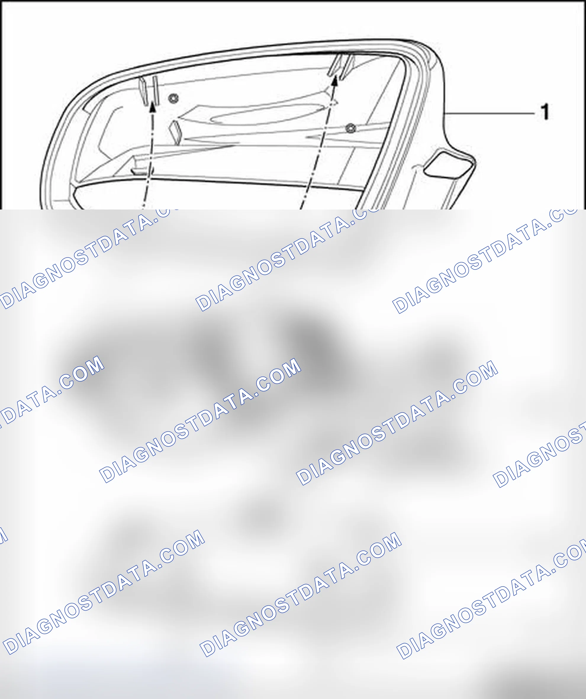 Scheme 268: Outside rear view mirror housing, removing and installing