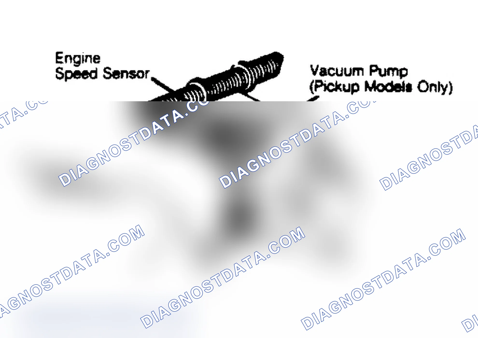 Scheme 46: Engine Speed Sensor Location (Pickup Models Only)