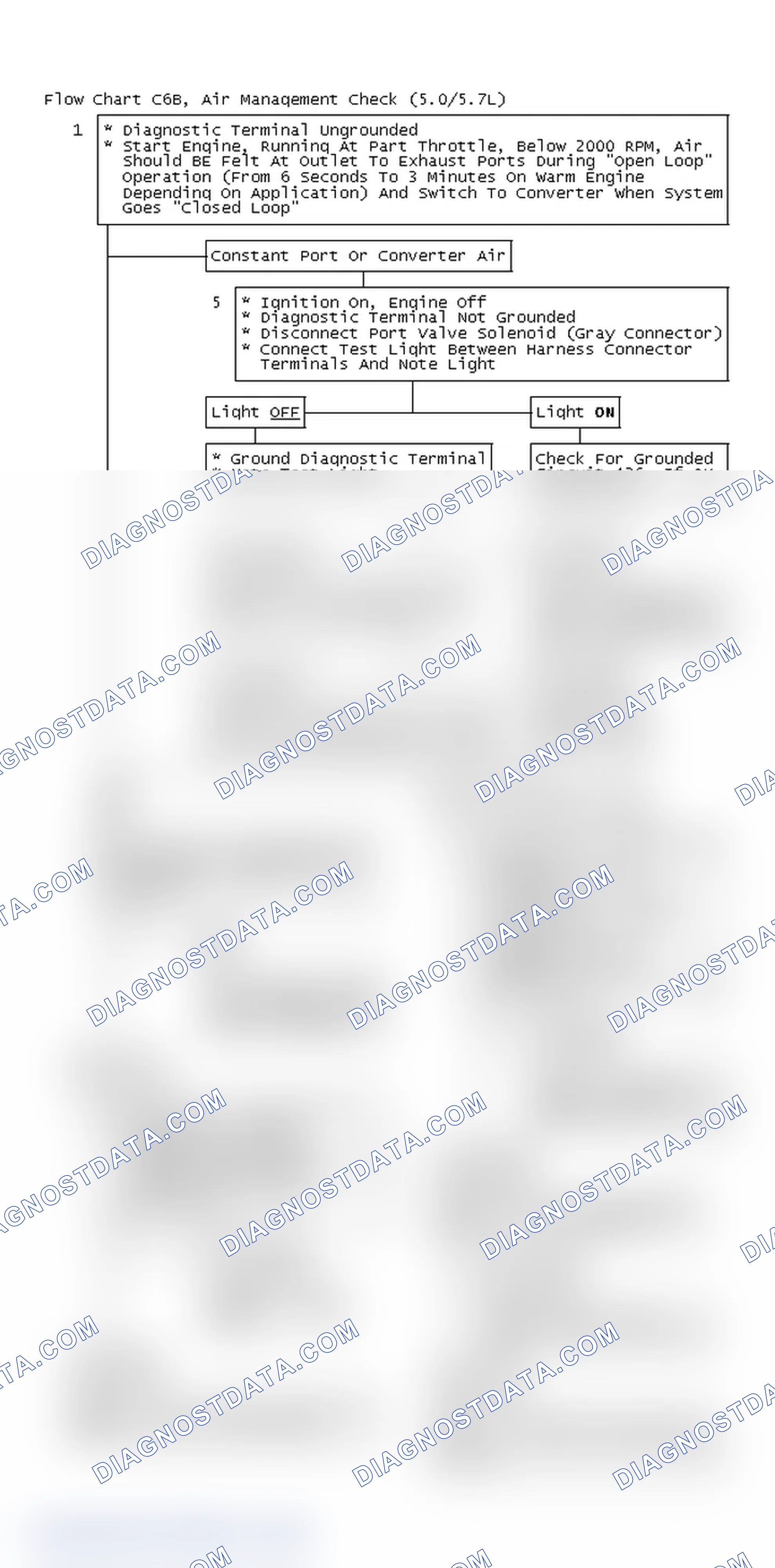 Scheme 307: Flow Chart C6B, Air Management Check (5.0/5.7L)
