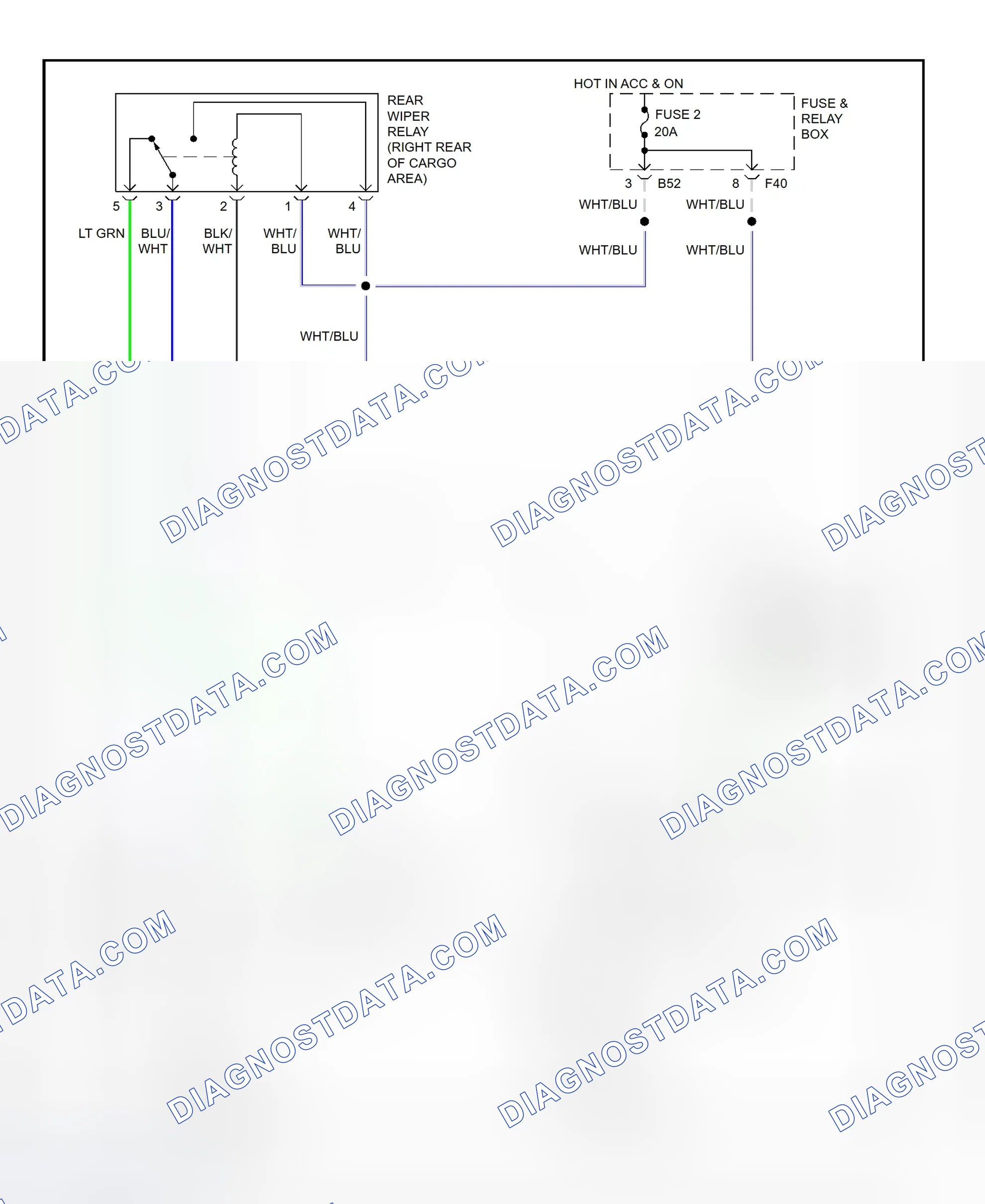 Scheme 18: Wiper/Washer System Wiring Diagram (Legacy - Rear Wiper)