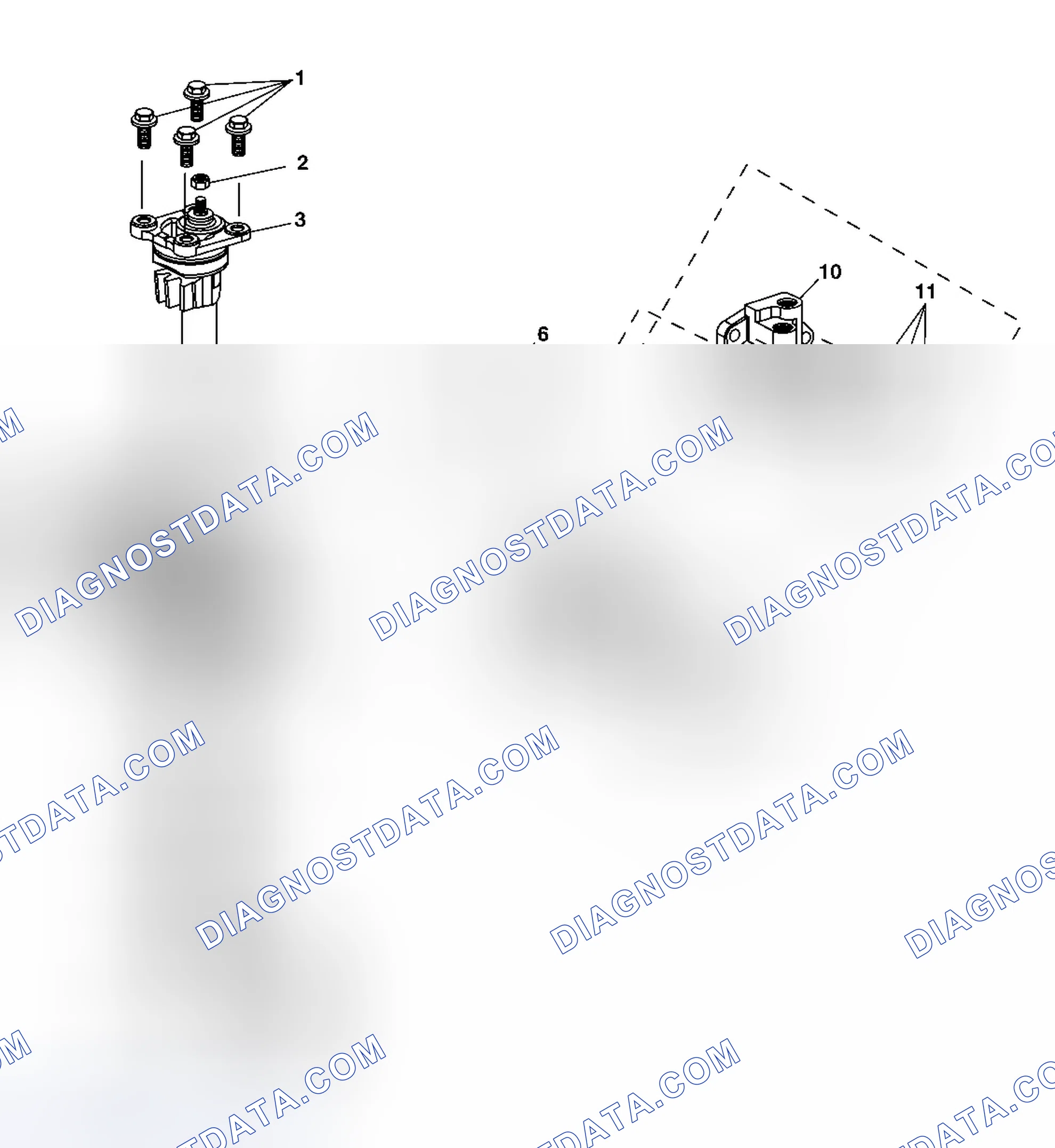 Scheme 1: Power Steering Gear Disassembled View (670 Gear)
