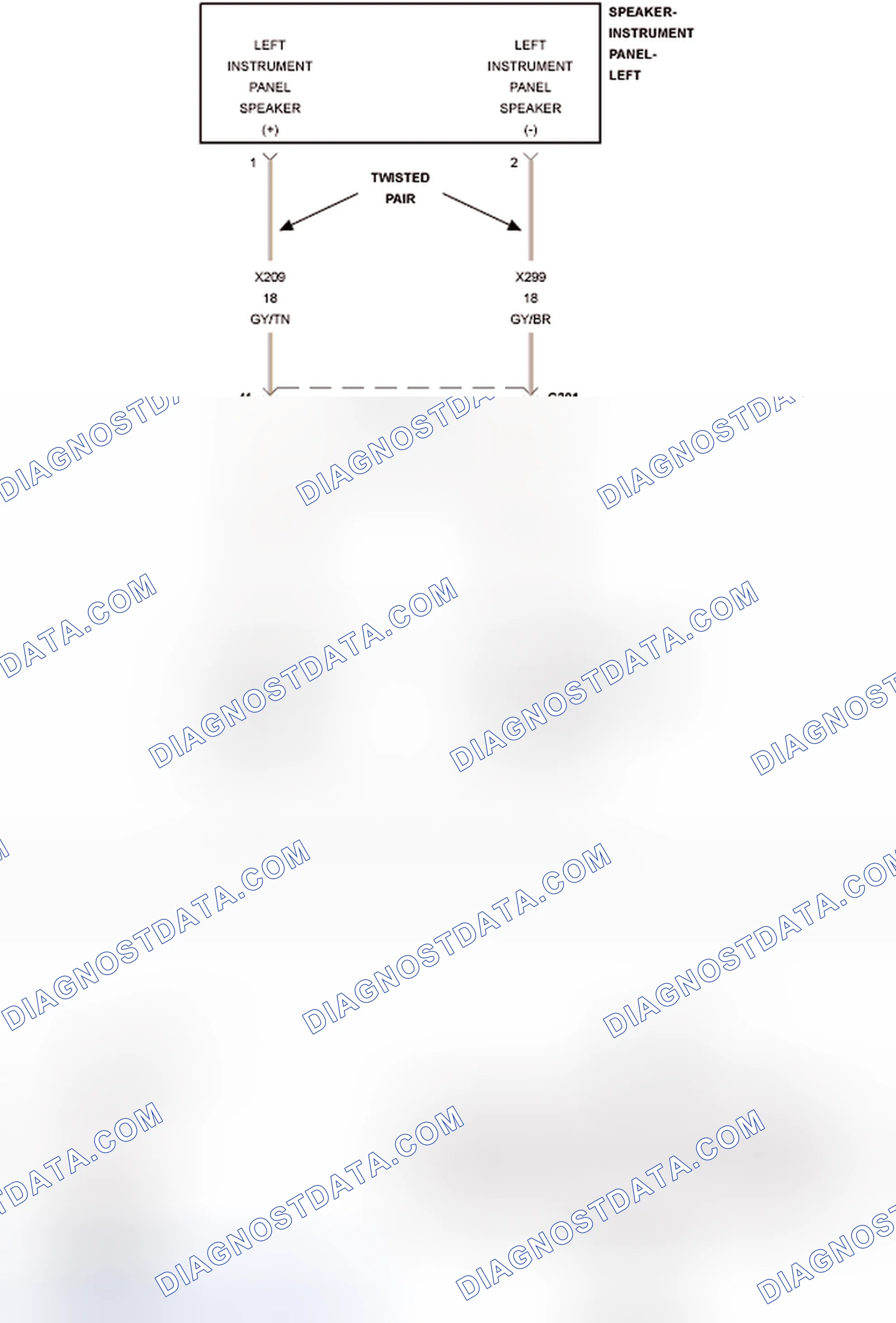 Scheme 29: B1461-CHANNEL 1 AUDIO SPEAKER OUTPUT CIRCUIT LOW