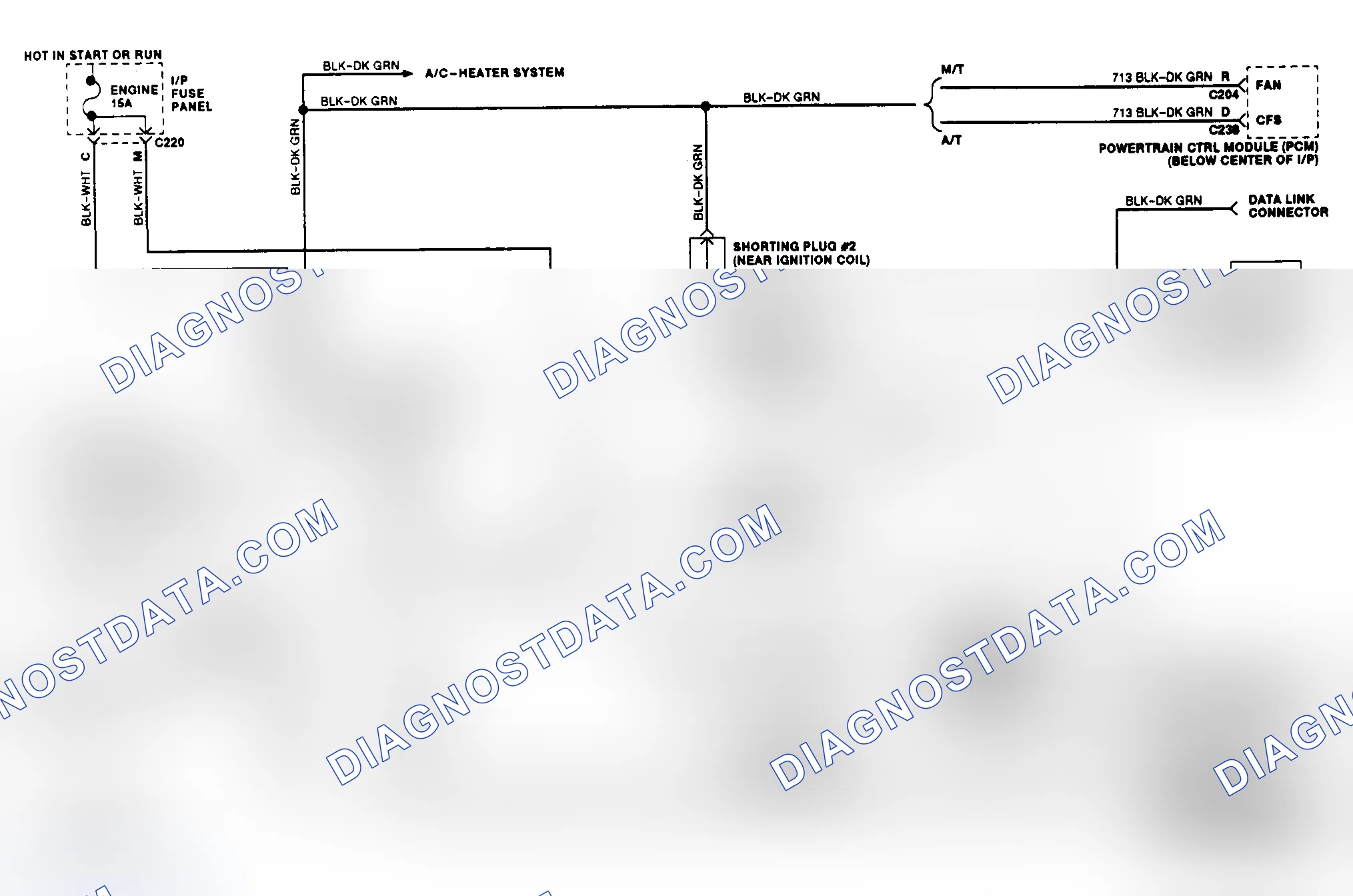 Scheme 3: Electric Cooling Fan Wiring Diagram (Escort 1.8L & Tracer 1.8L)