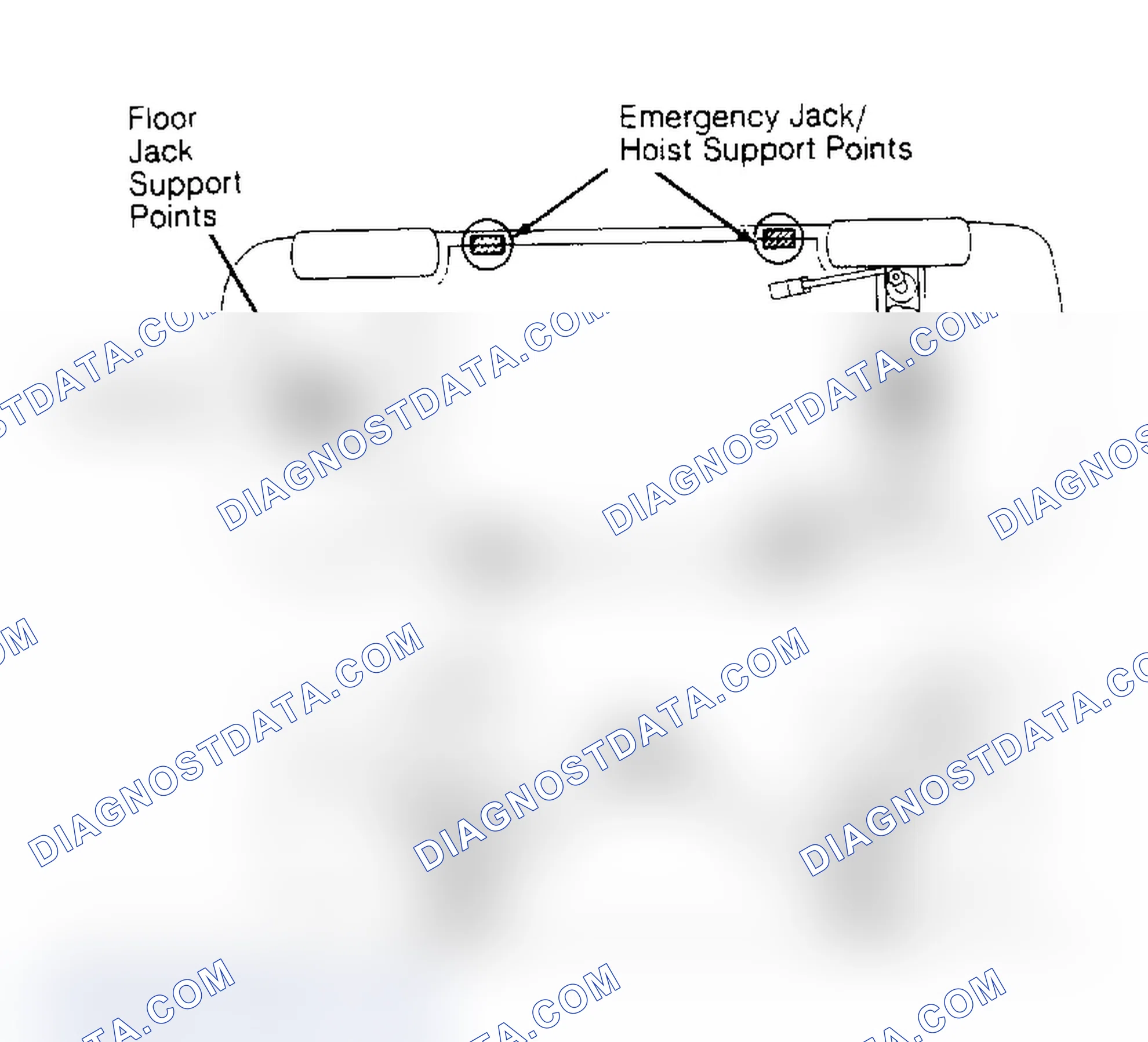 Scheme 4: Jacking & Hoisting Support Points (ES250) Courtesy of Toyota Motor Sales, U.S.A., Inc.