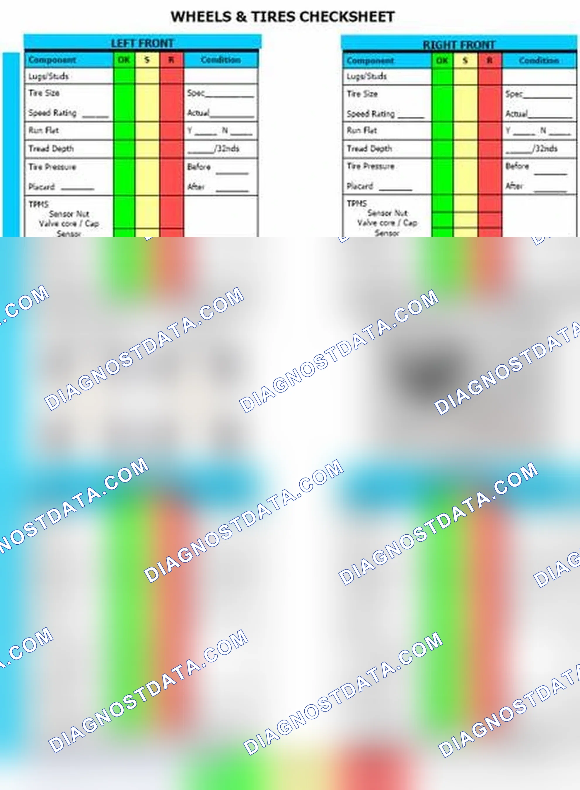 Scheme 35: Wheels & Tires Checksheet (2 Of 2)