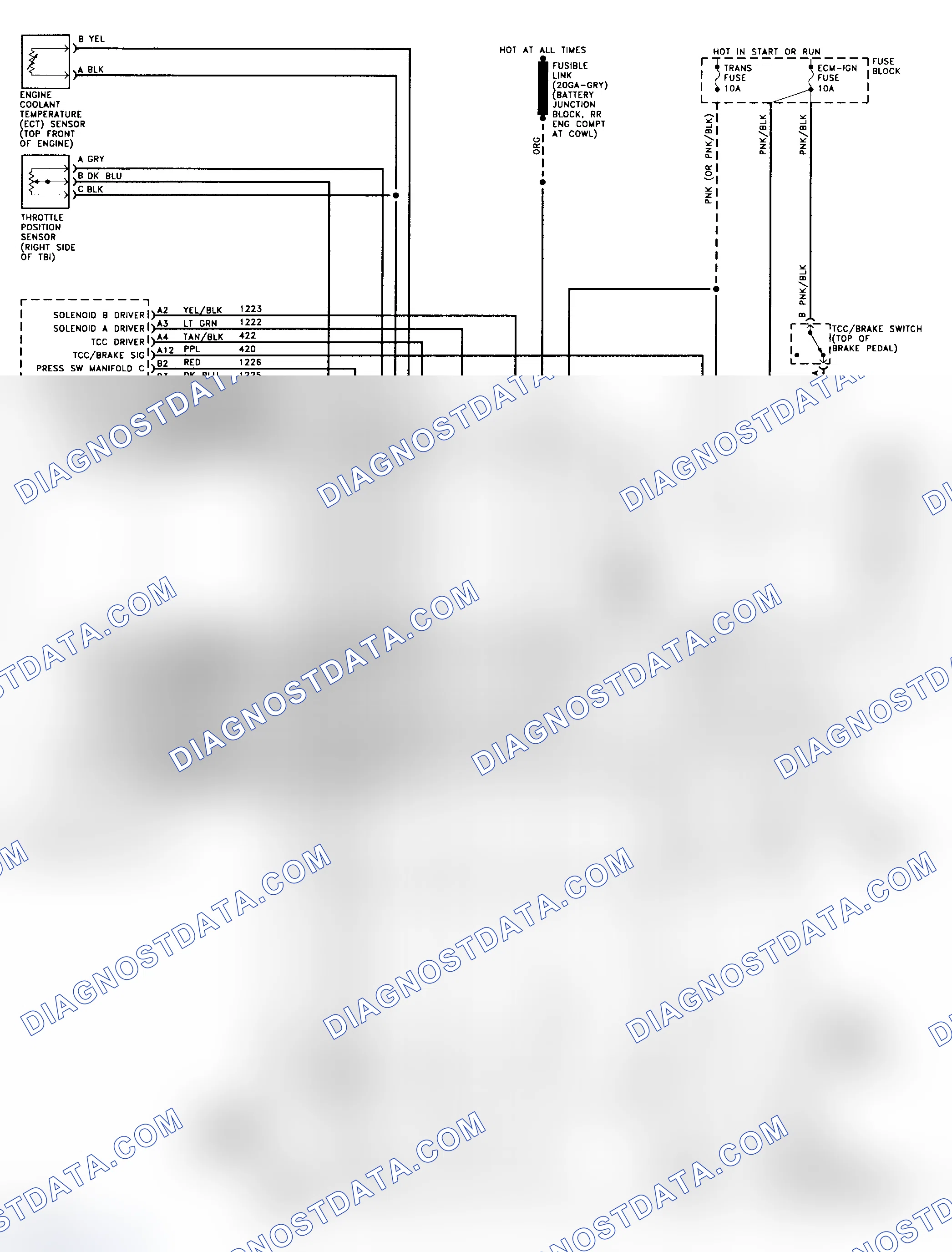 Scheme 184: 4L80-E Wiring Diagram (1993 "C" & "K" Series - Gasoline)