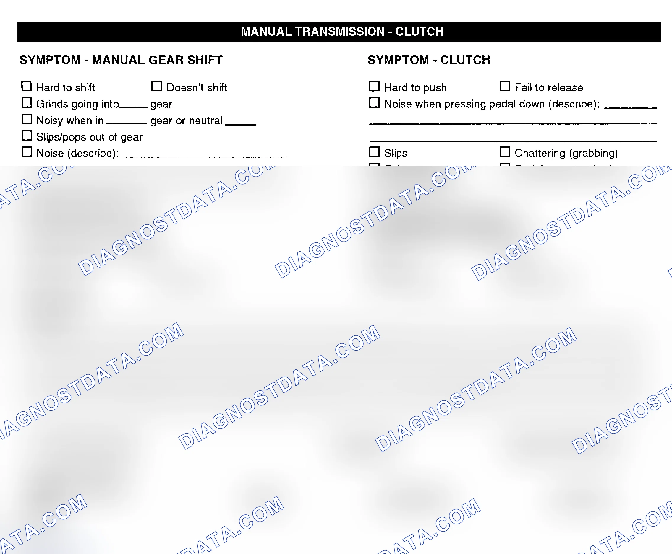 Scheme 10: Manual Transmission & Clutch