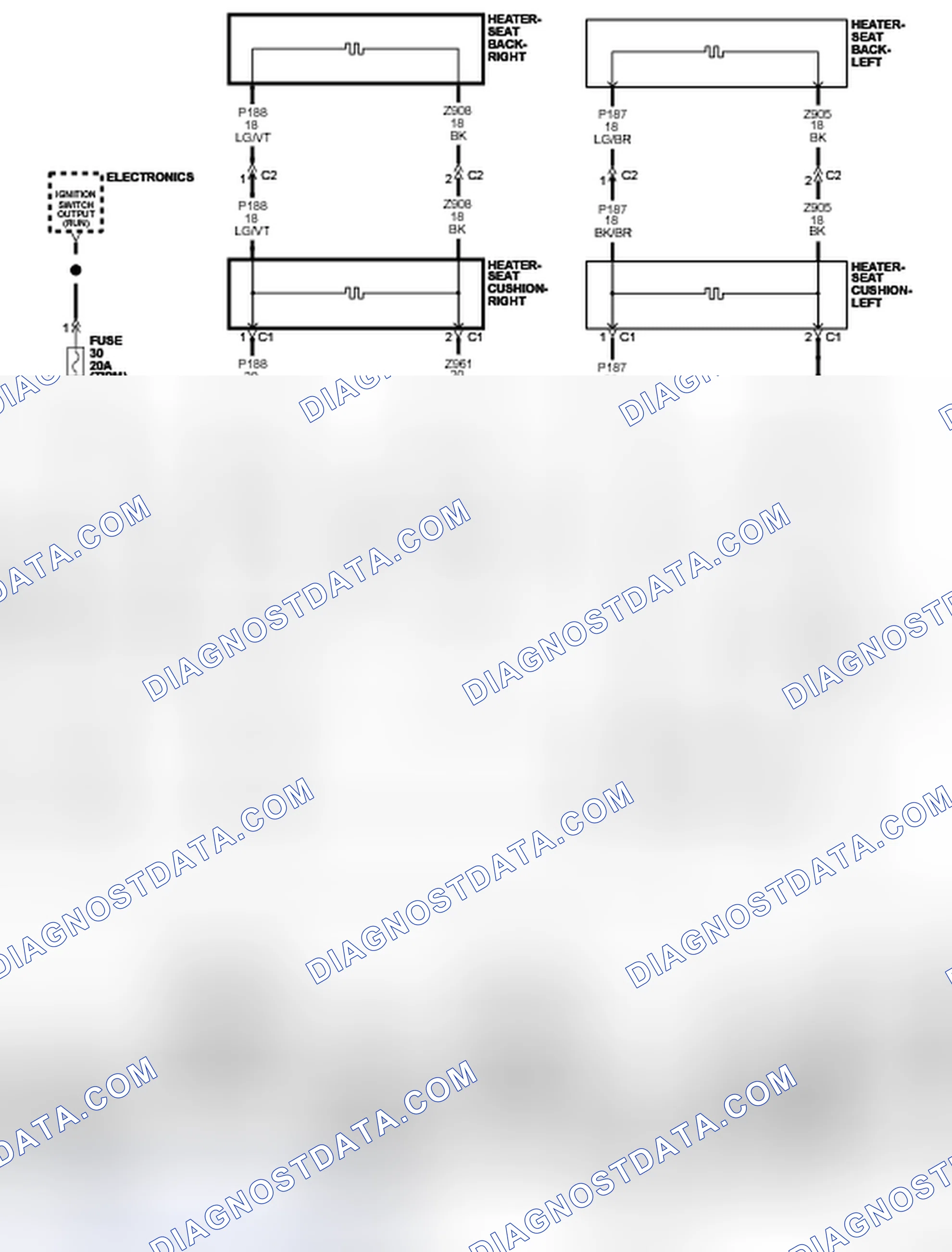 Scheme 259: B1092-FRONT LEFT SEAT HEATER CONTROL CIRCUIT LOW