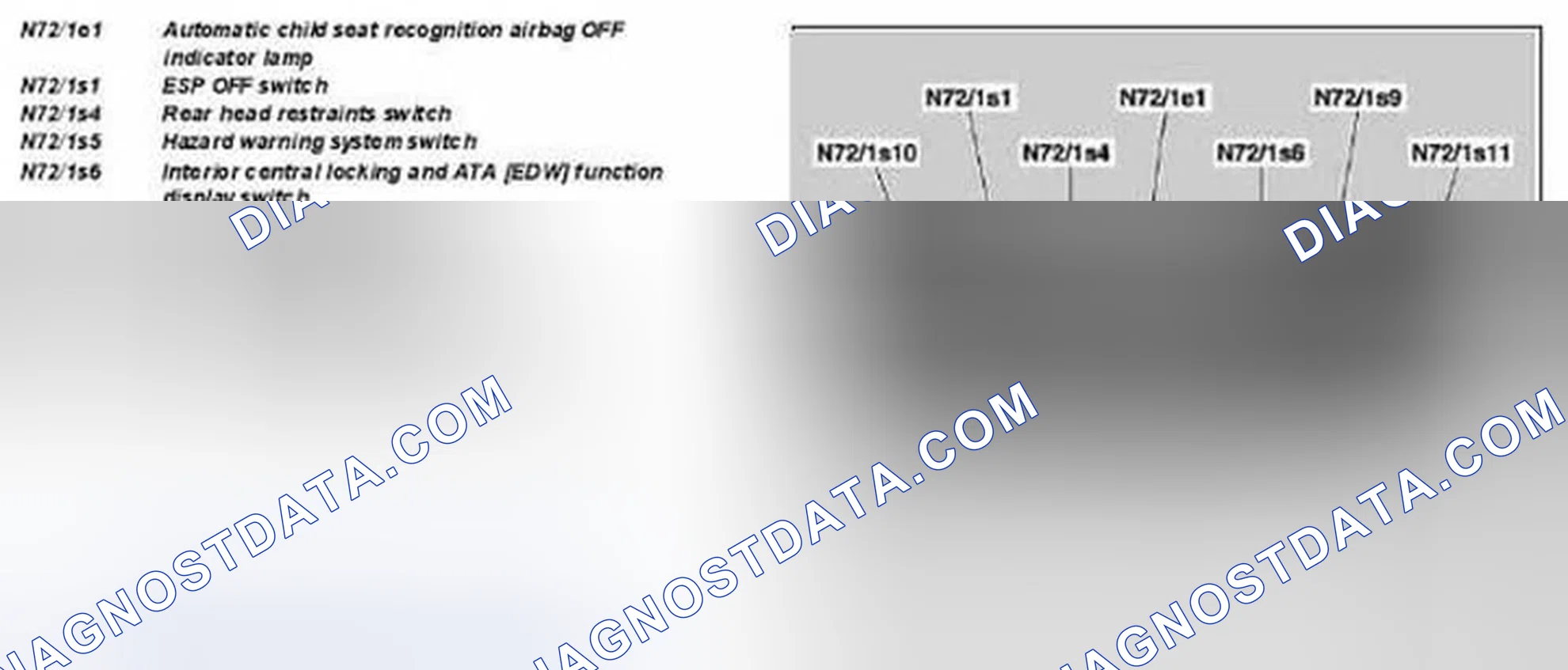 Scheme 49: Identifying Upper Control Panel Control Unit Switch Location
