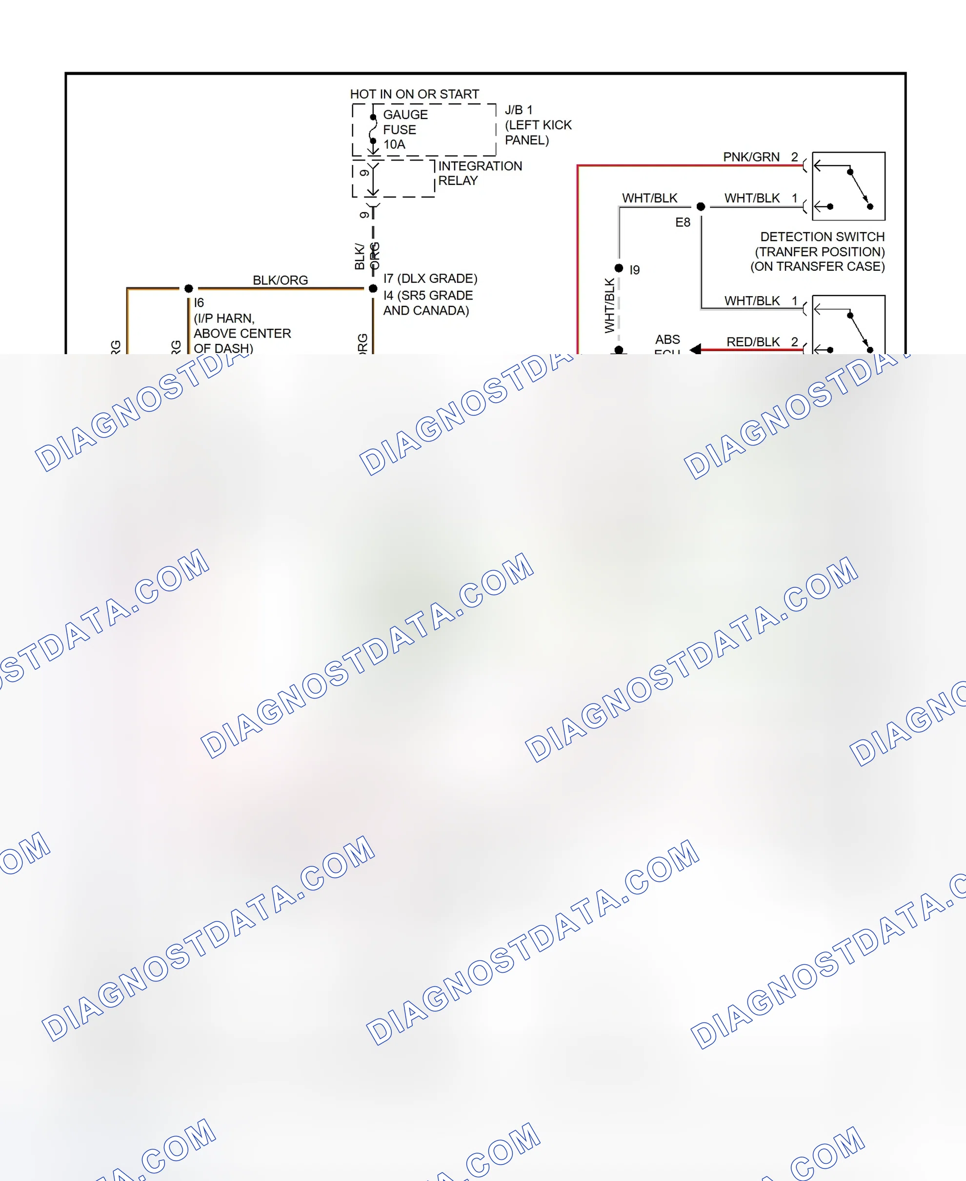 Scheme 32: Wiring Diagram (1997 T100 With M/T)