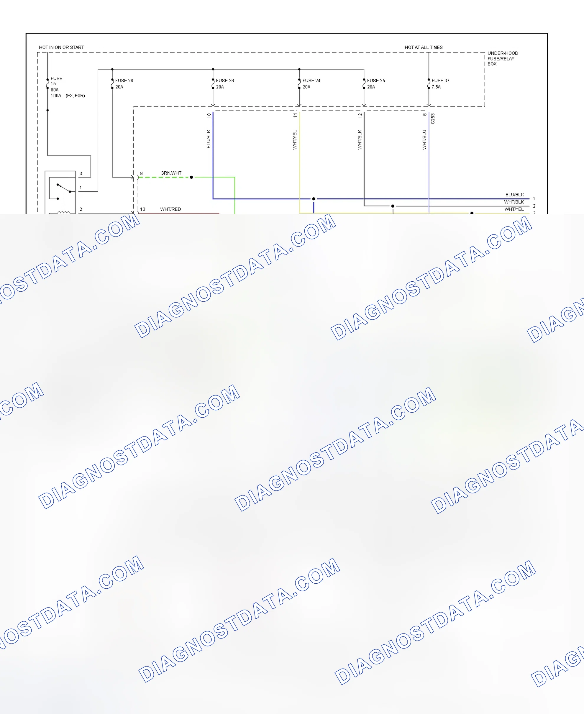 Scheme 25: Power Windows System Wiring Diagram (1 Of 2)
