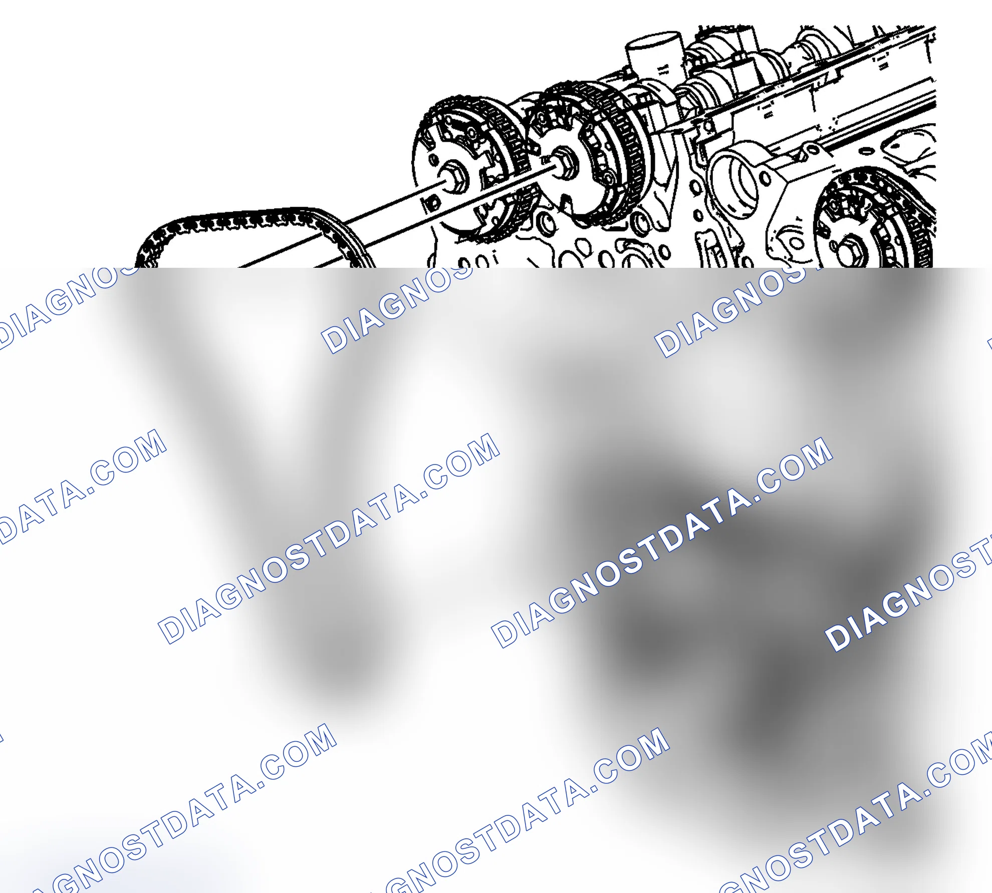 Scheme 167: Secondary Camshaft Intermediate Drive Chain Removal - Right Side