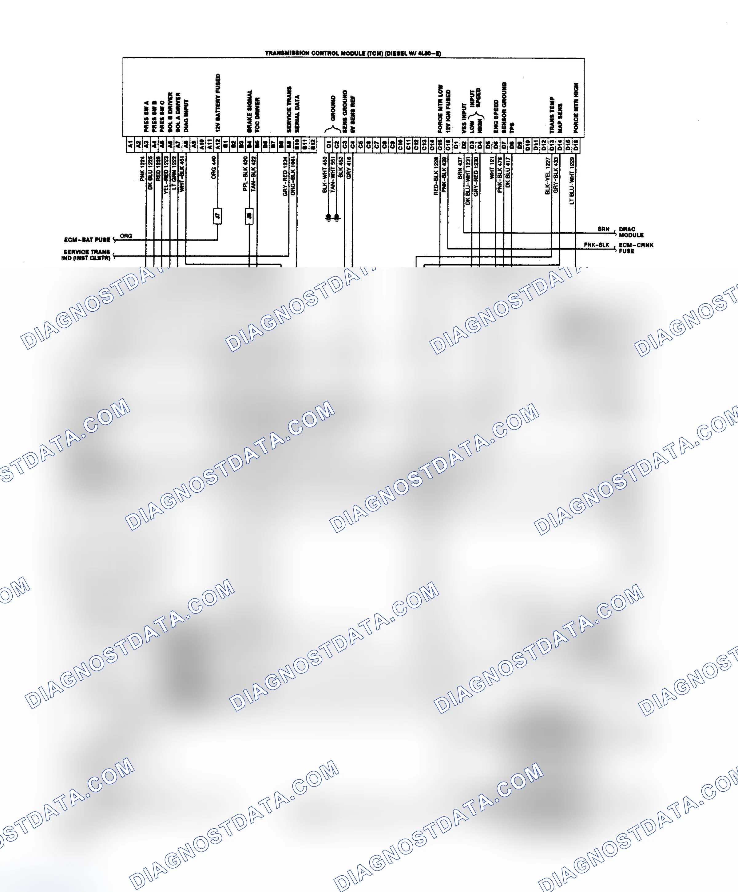 Scheme 17: Wiring Diagram ("P" Series Motorhome 6.2L Diesel w/ 4L80-E Trans.)