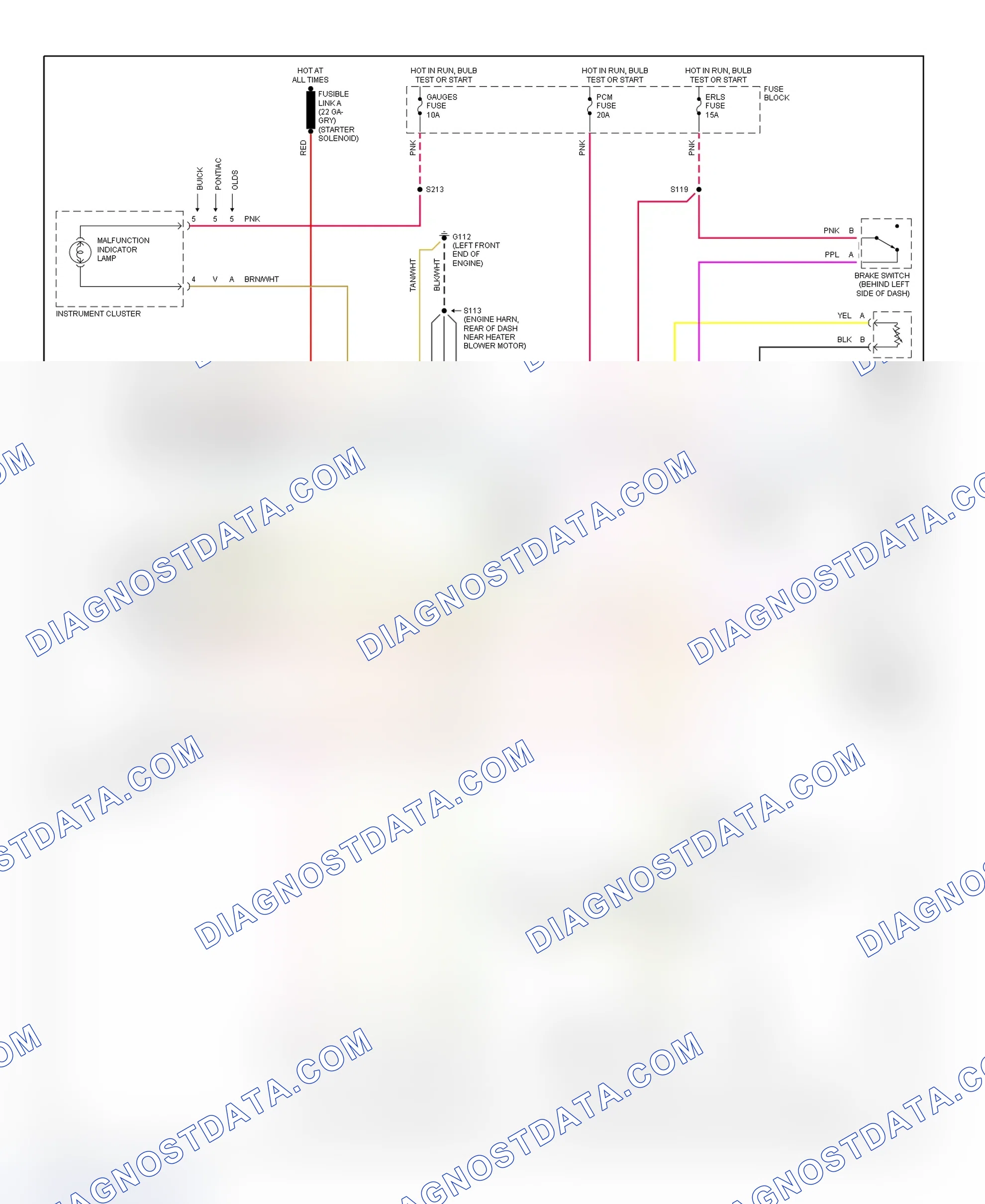 Scheme 183: 1995 "N" Body - 2.3L (Achieva, Grand Am & Skylark) Schematic