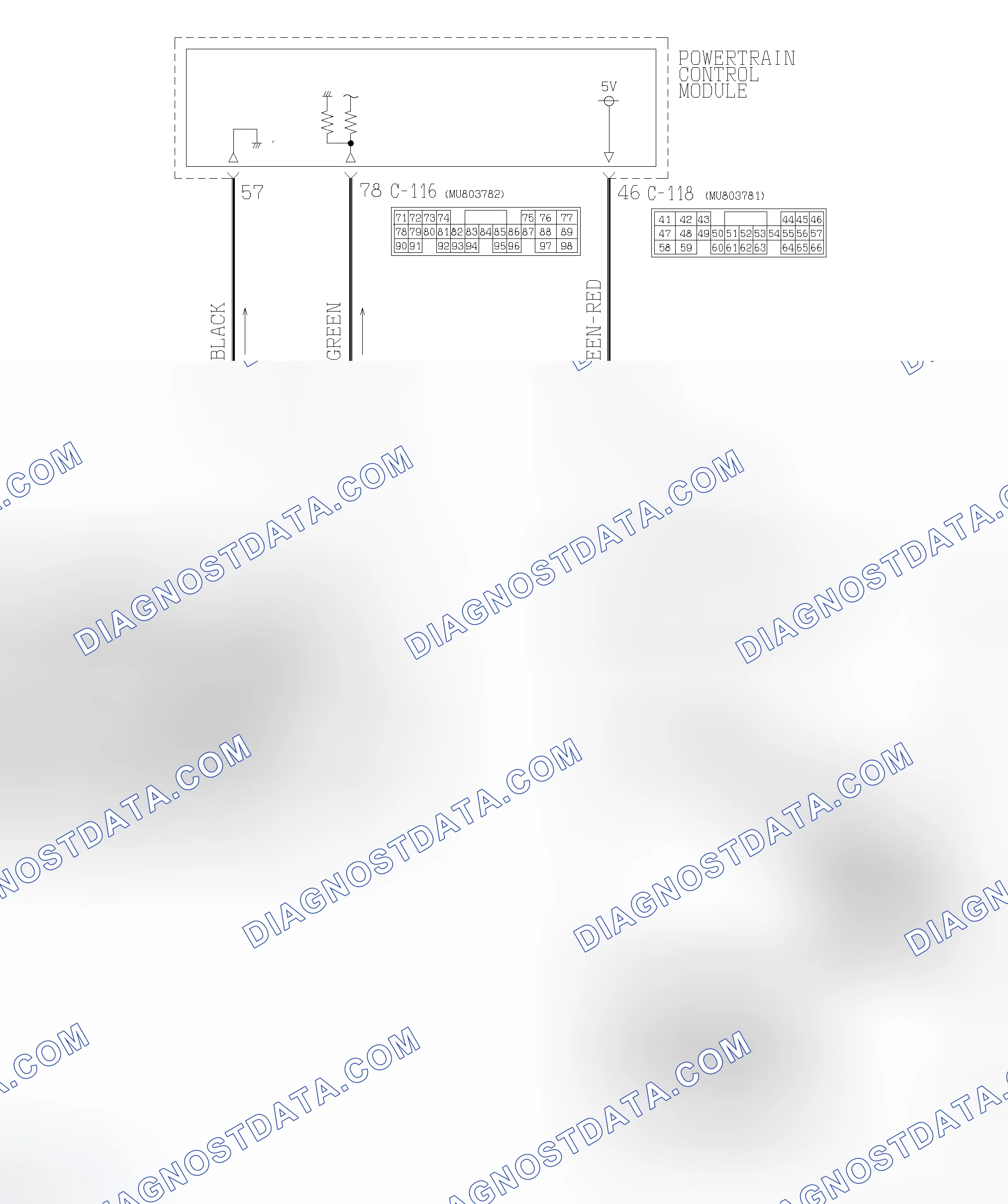 Scheme 119: DTC 11: TP Sensor System (Short Circuit)