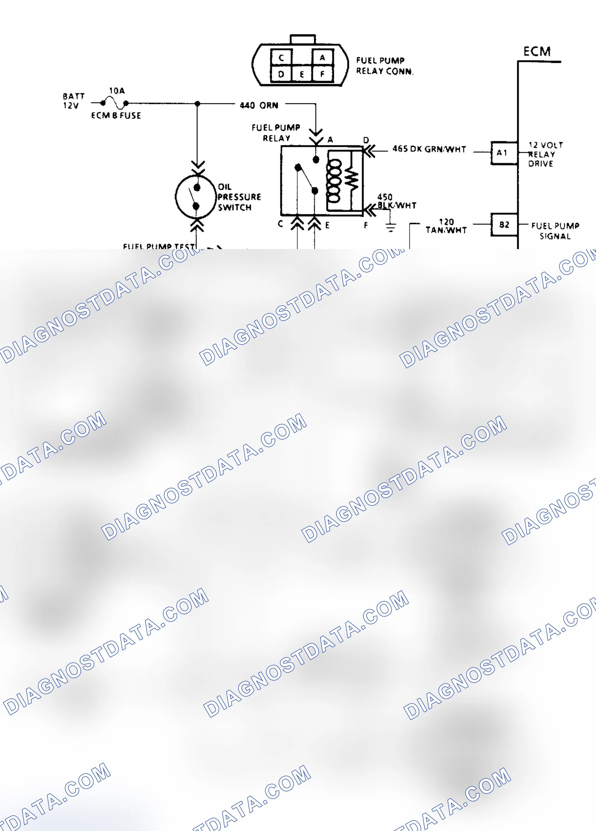 Scheme 39: Chart A5A, Fuel Pump Relay Schematic ("R/V" W/Dual Tanks)