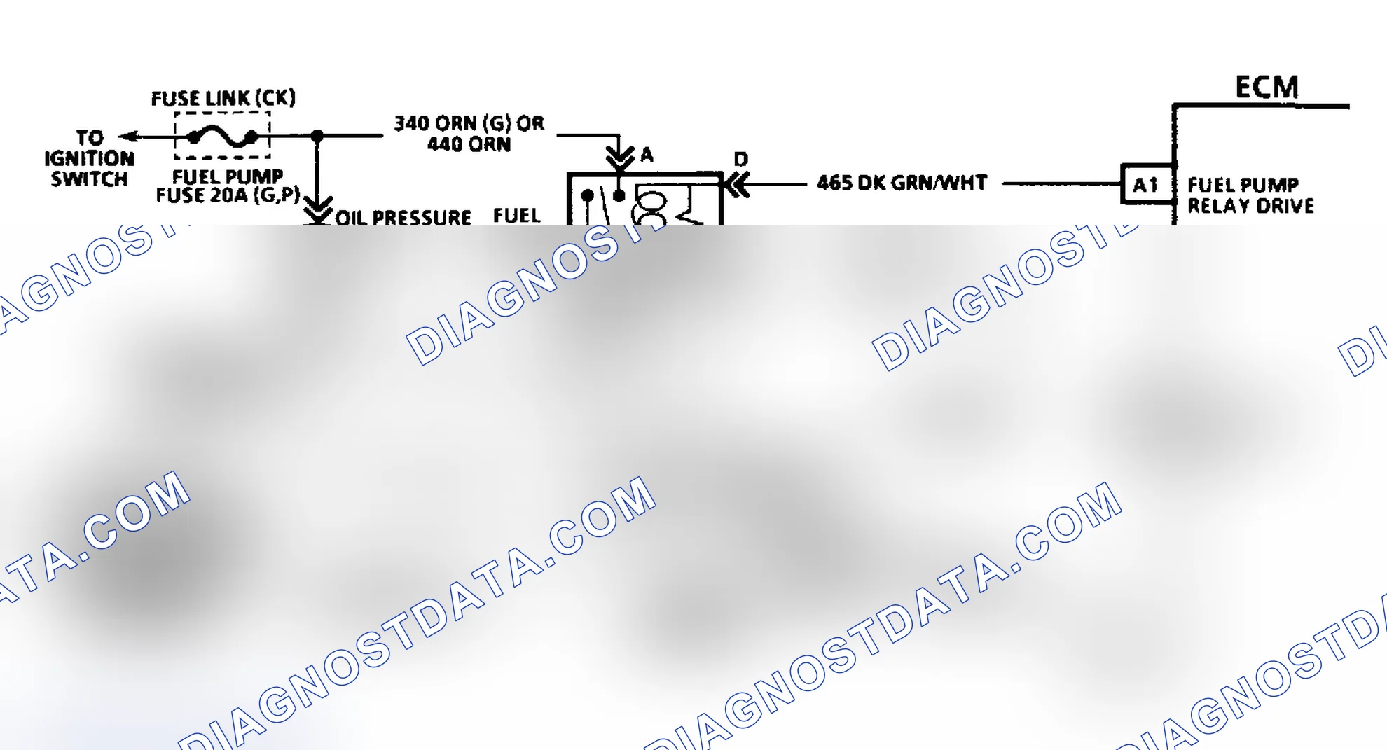 Scheme 242: CODE 54, FUEL PUMP CIRCUIT