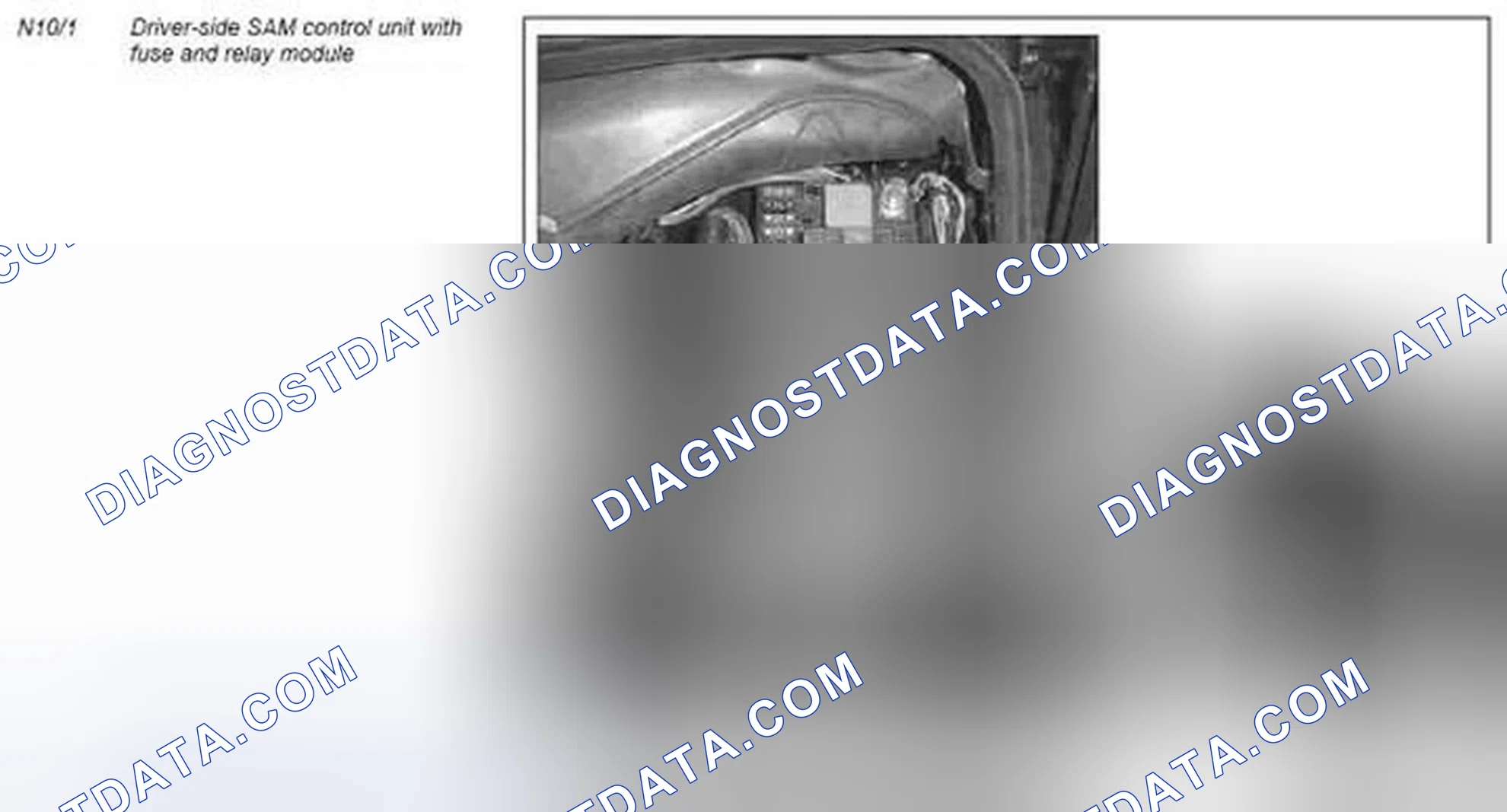 Scheme 56: Driver-side SAM control unit with fuse and relay module, location/task/design - GF54.21-P-4109T