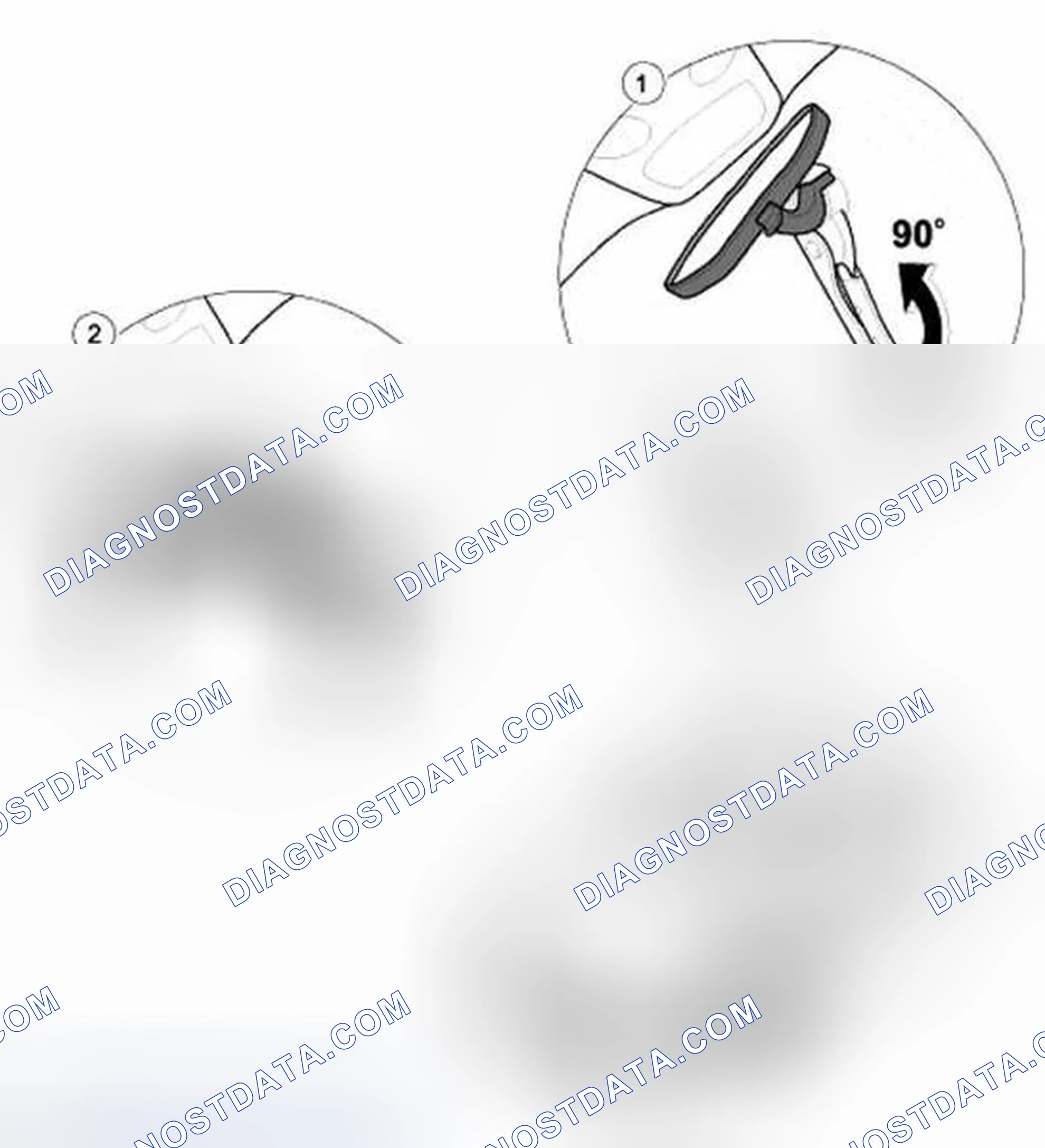 Scheme 23: Removing interior rearview mirror