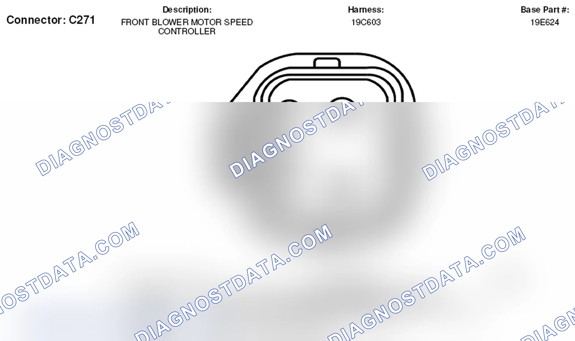 Scheme 106: Front Blower Motor Speed Controller Connector End View (C271)