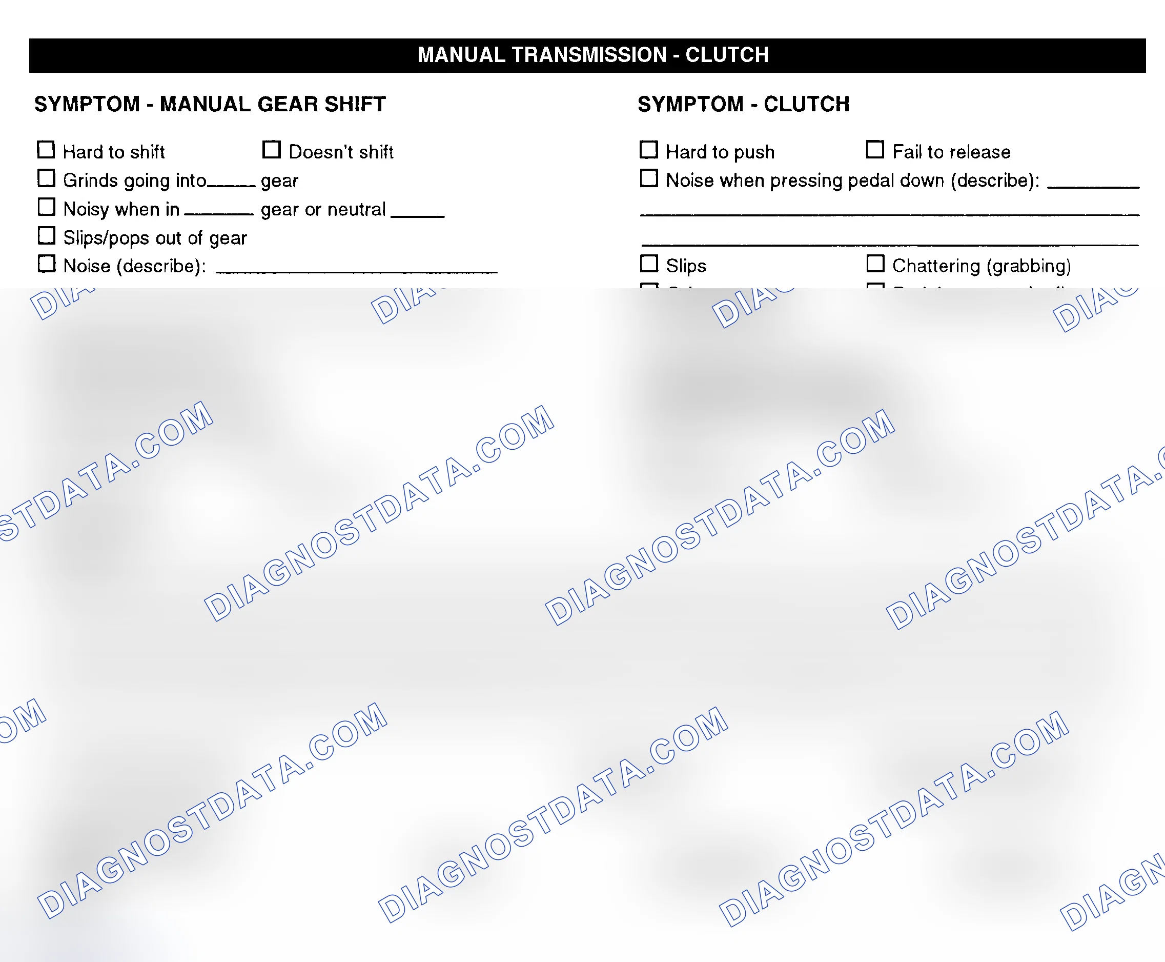 Scheme 10: Manual Transmission & Clutch