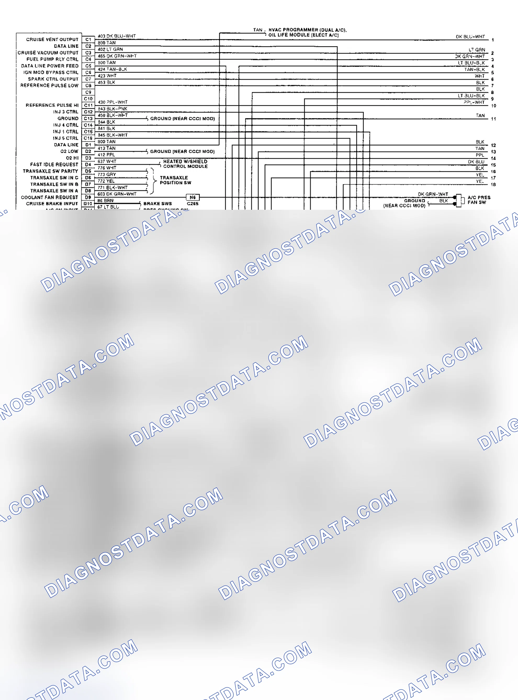 Scheme 30: 3.8L (VIN L & 1) PCM Wiring Diagram (Park Avenue - 1 Of 2)