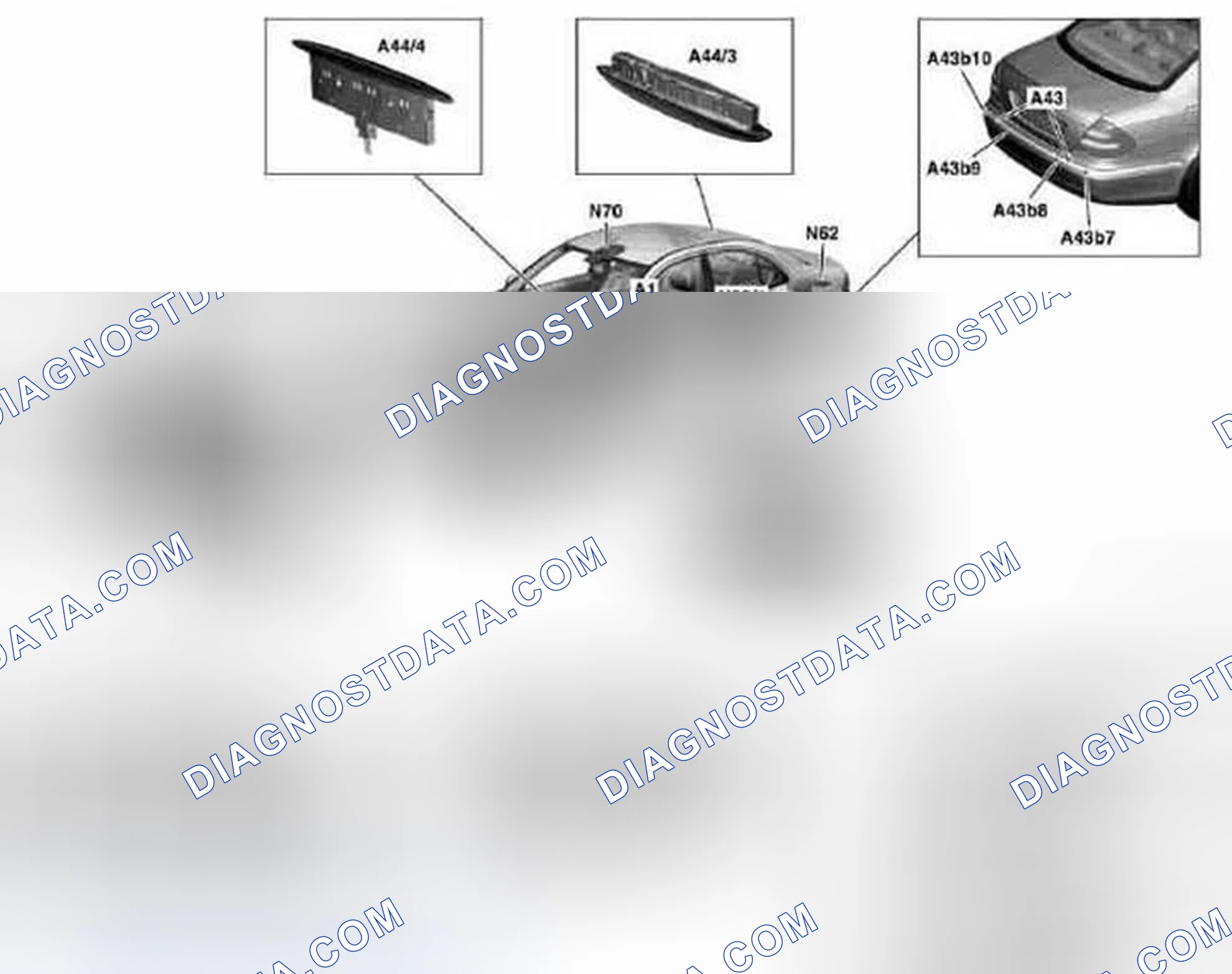 Fig. 101: Identifying Parktronic System (PTS) Components Location