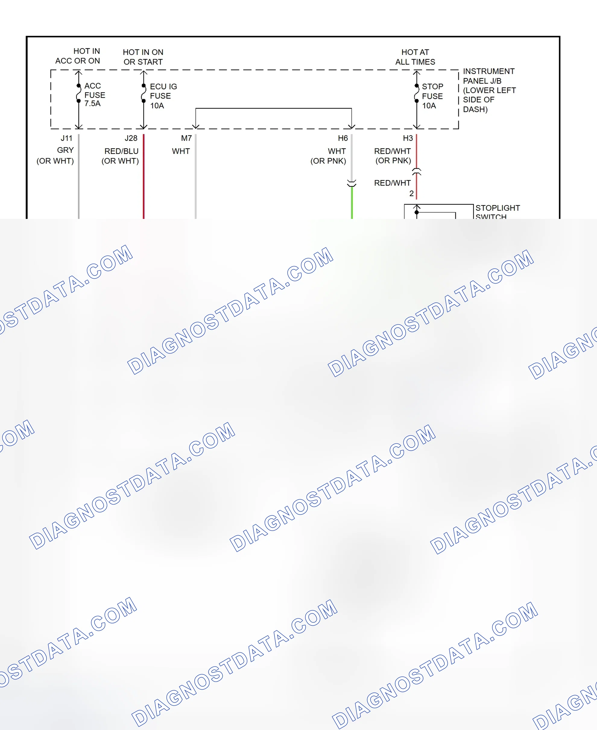 Scheme 324: Shift Interlock System Wiring Diagram (2002 - Toyota RAV4)