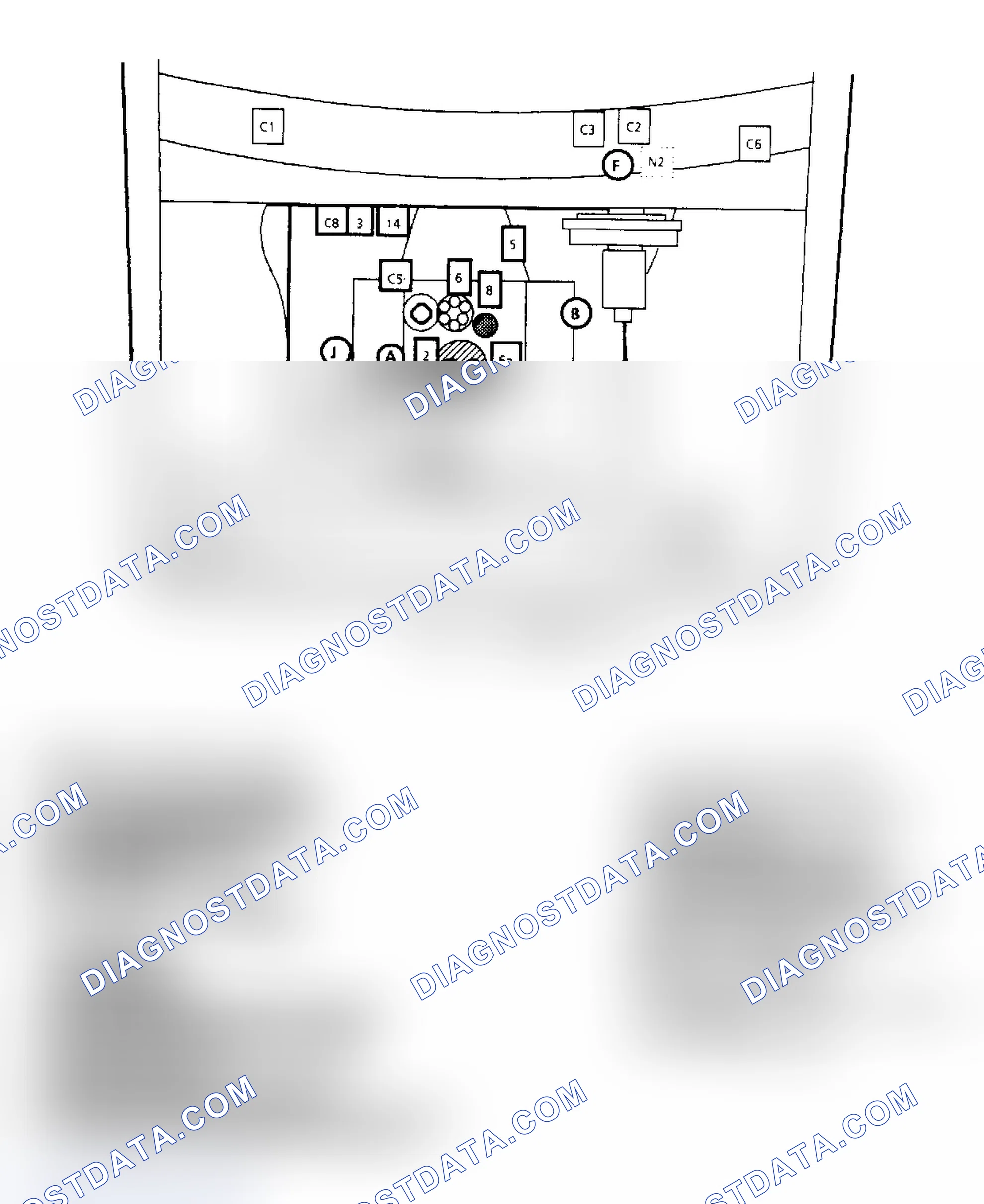 Scheme 58: Component Locations for "R/V" Series 5.0L & 5.7L