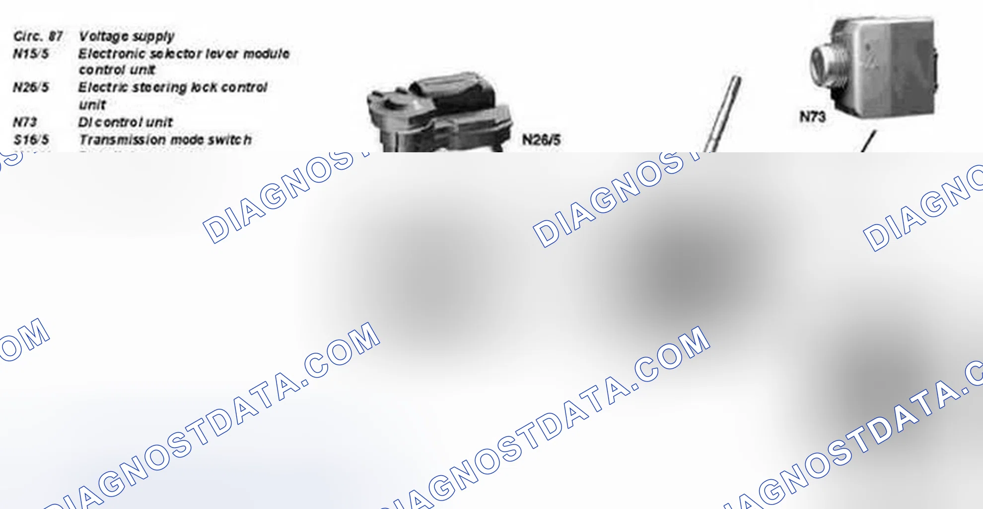 Scheme 463: Control Unit For Electronic Selector Lever Module Communication Diagram (Shows Model 211.065)