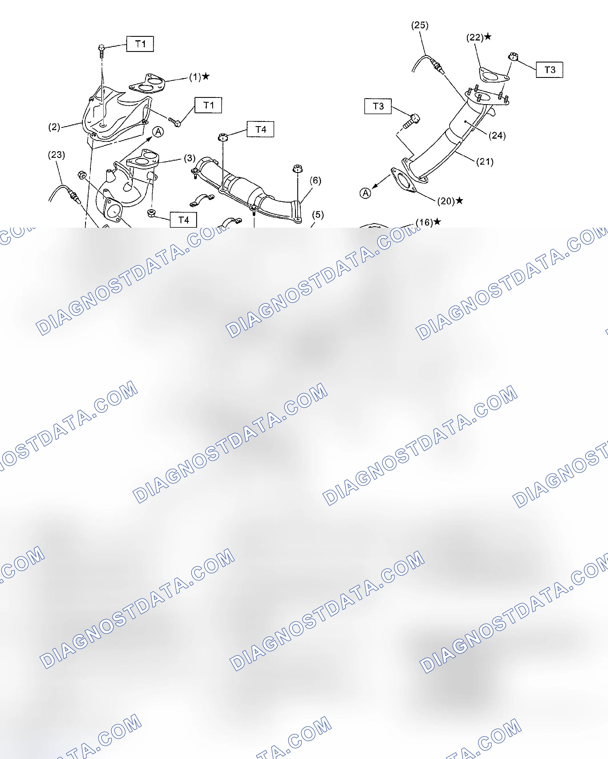 Scheme 25: FRONT EXHAUST PIPE