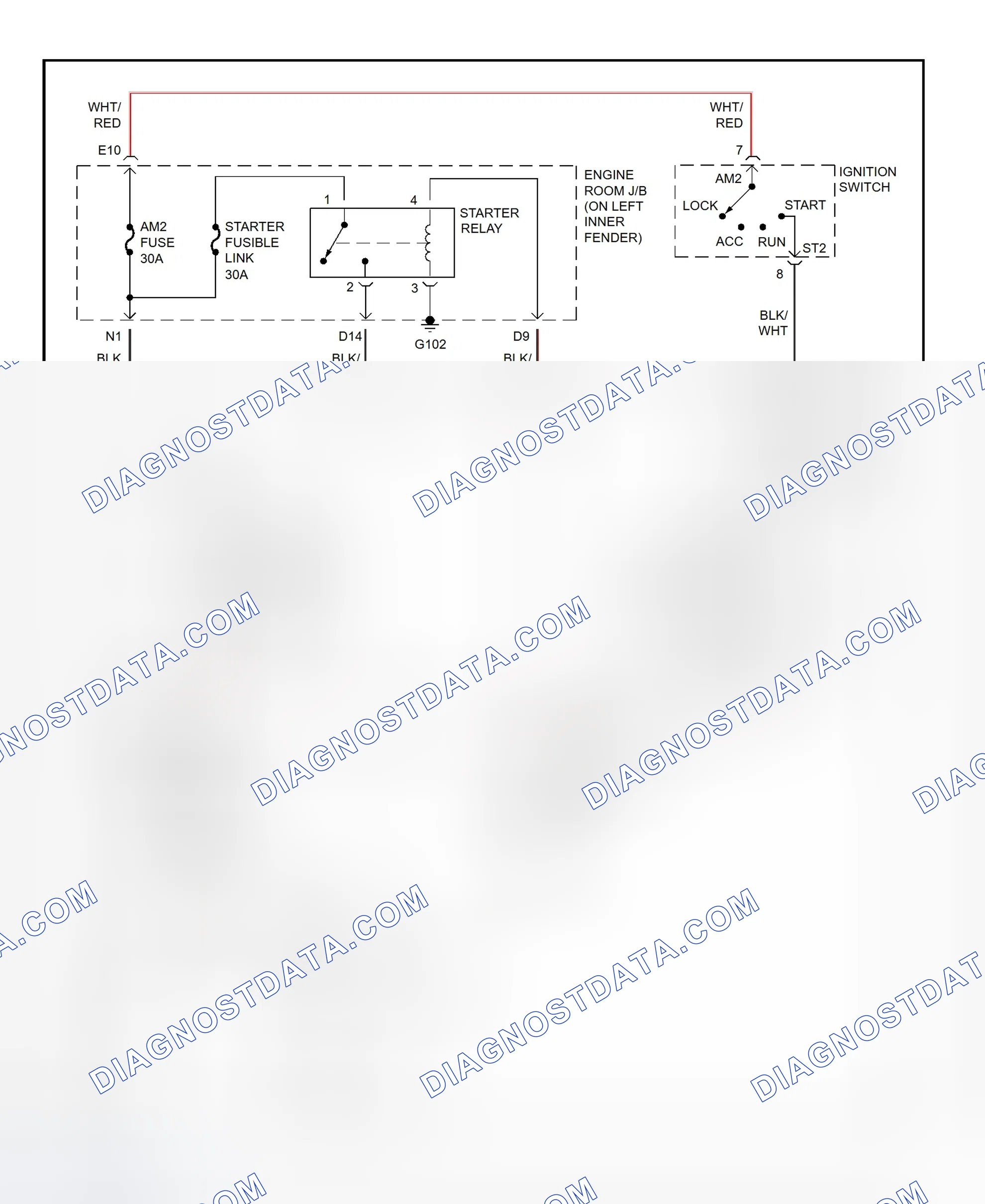 Fig. 26: Starting System Wiring Diagram (Lexus LX470)