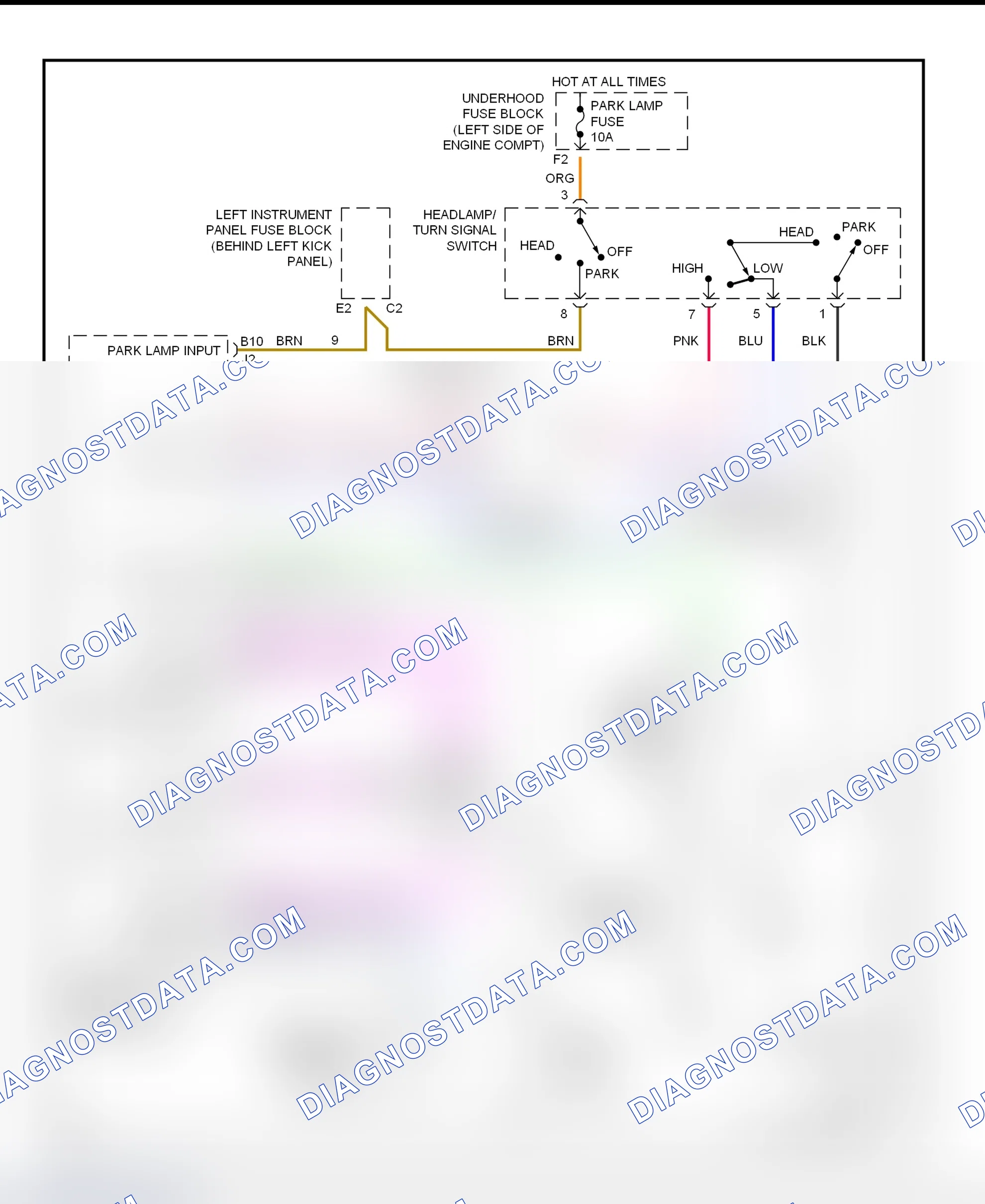 Scheme 25: Warning System Wiring Diagram (Saturn "L" Series)