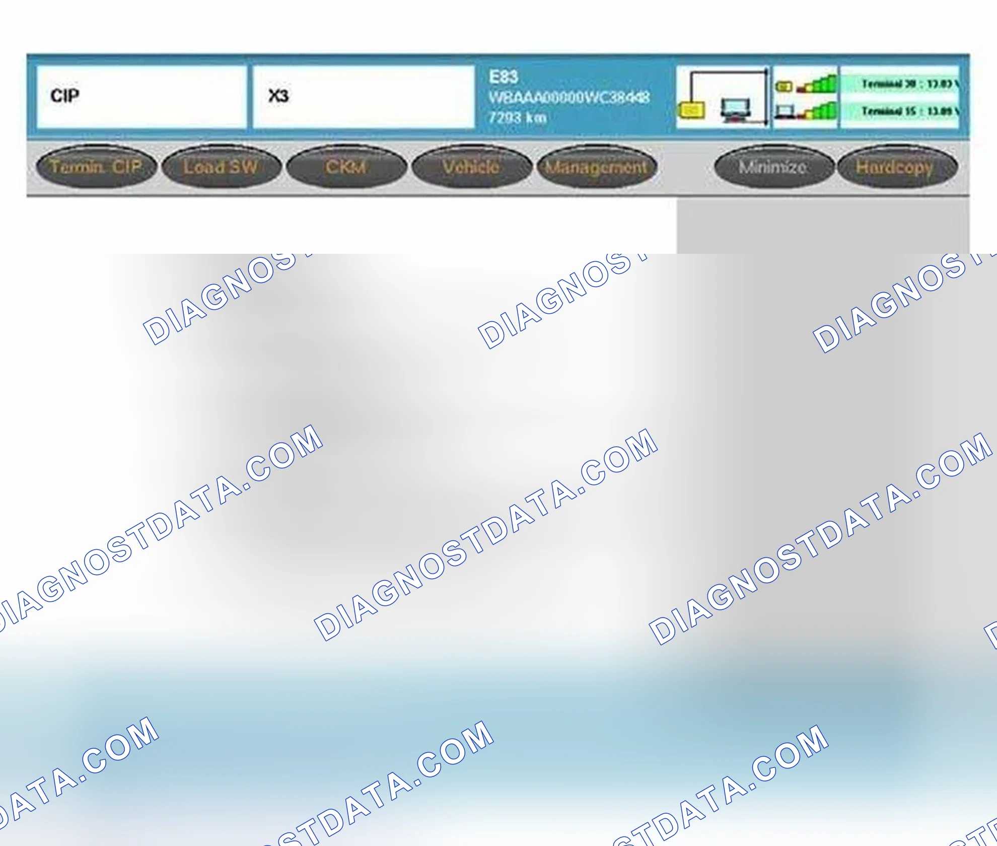 Scheme 153: CIP Main Selection Screen