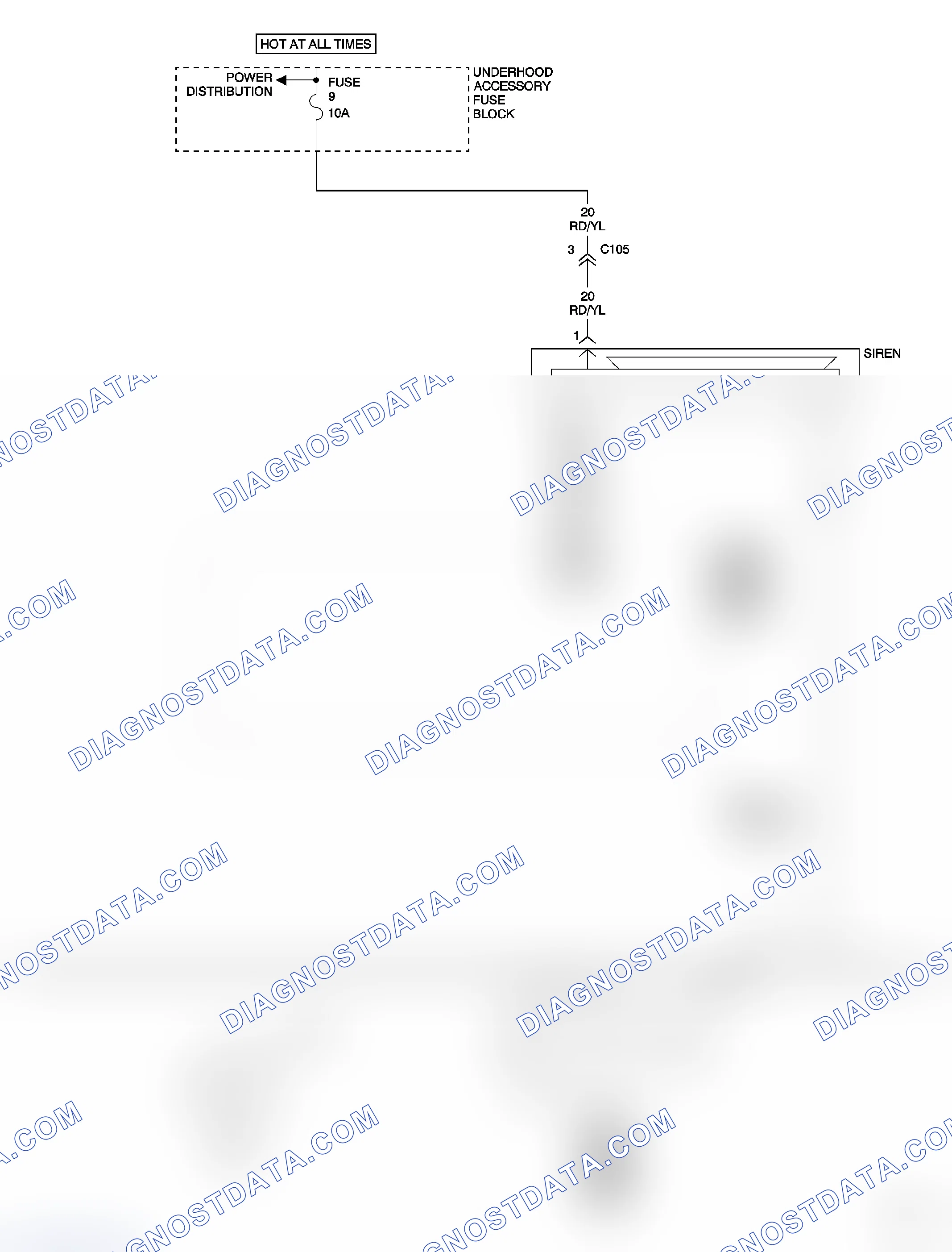 Scheme 106: SIREN SIGNAL OUTPUT CIRCUIT