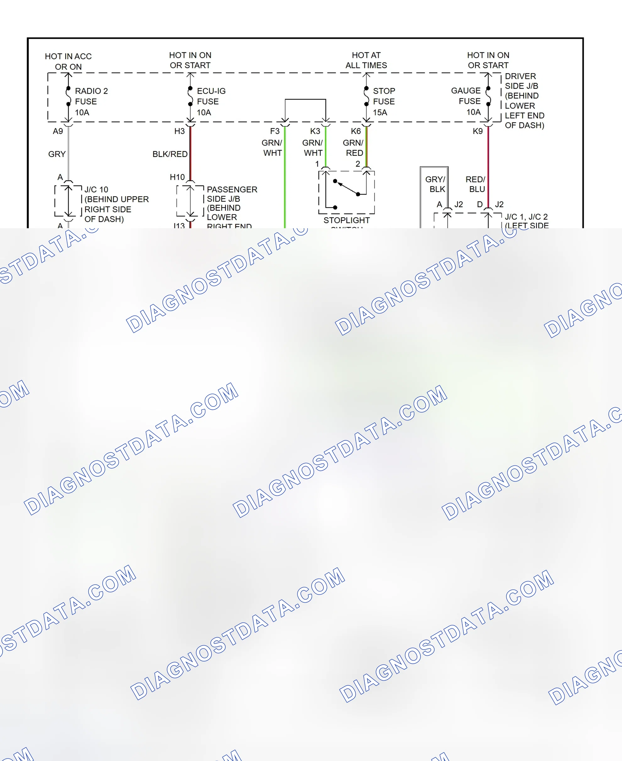 Scheme 292: Shift Interlock System Wiring Diagram (2001 - Lexus IS300)