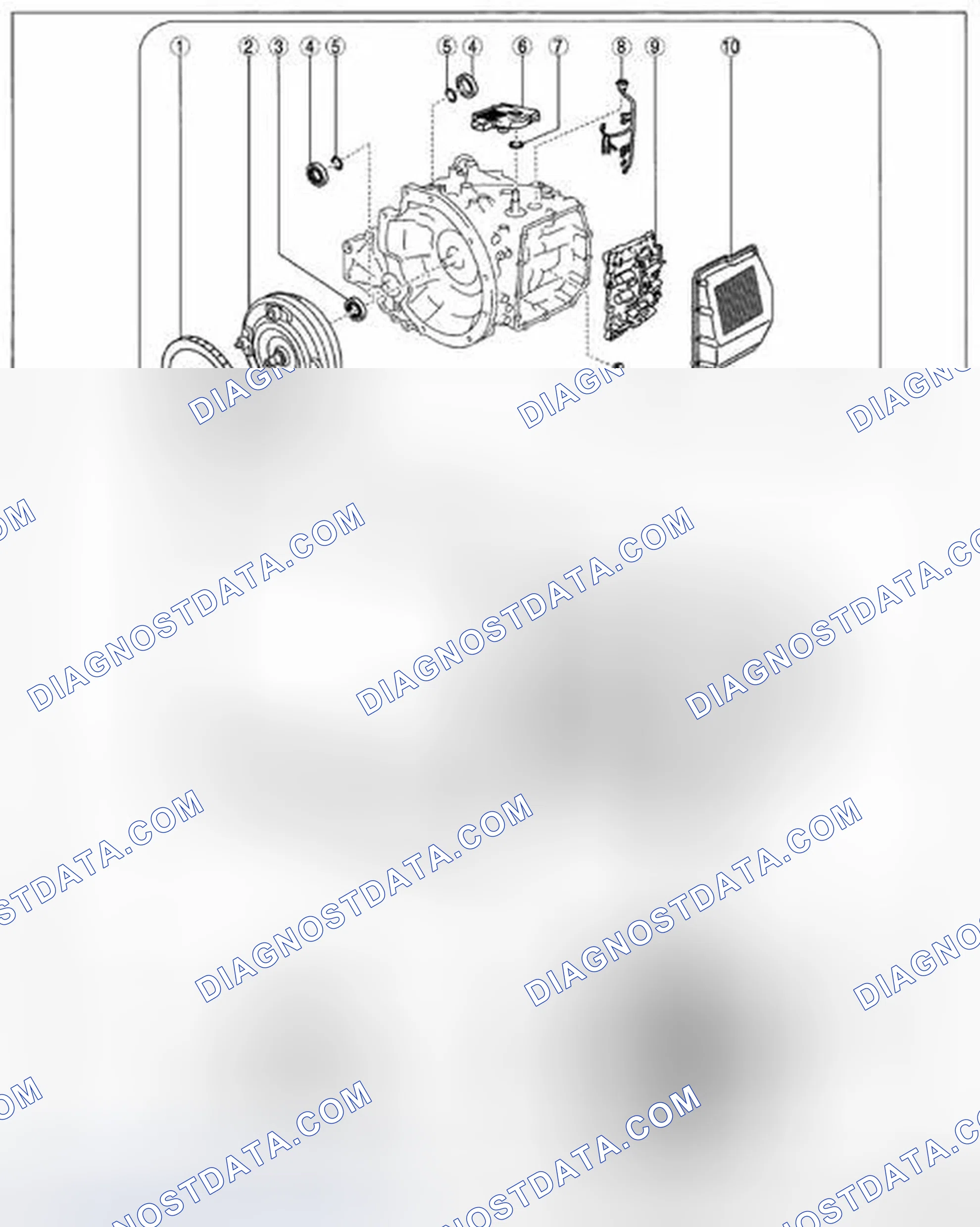 Scheme 875: AUTOMATIC TRANSAXLE LOCATION INDEX [AY6A-EL]