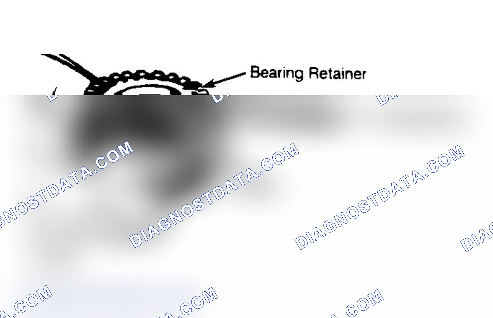 Scheme 4: Removing Upper Thrust Bearing Retainer Large gear shown, small gear similar.