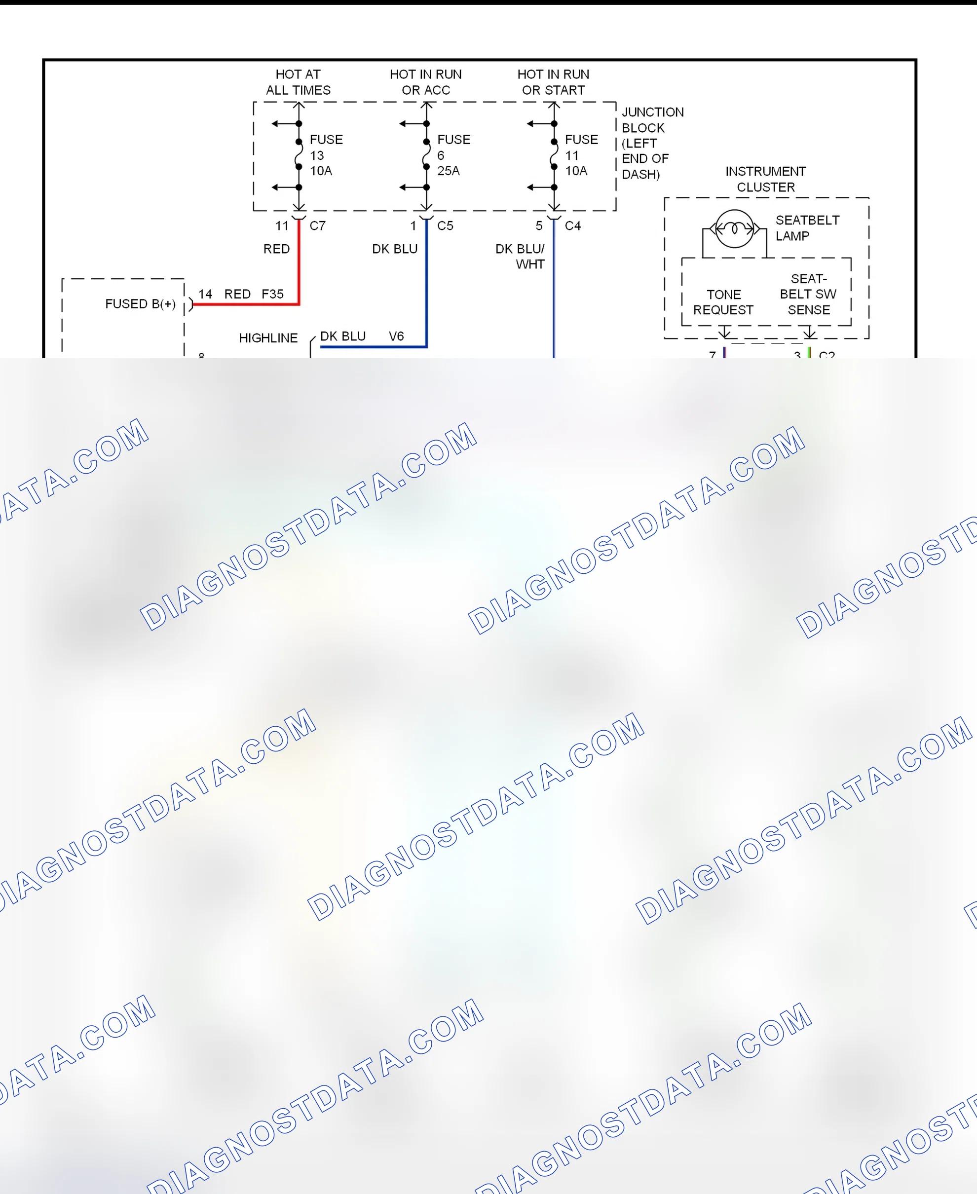 Fig. 10: Warning Systems Wiring Diagram (Ram Pickup)