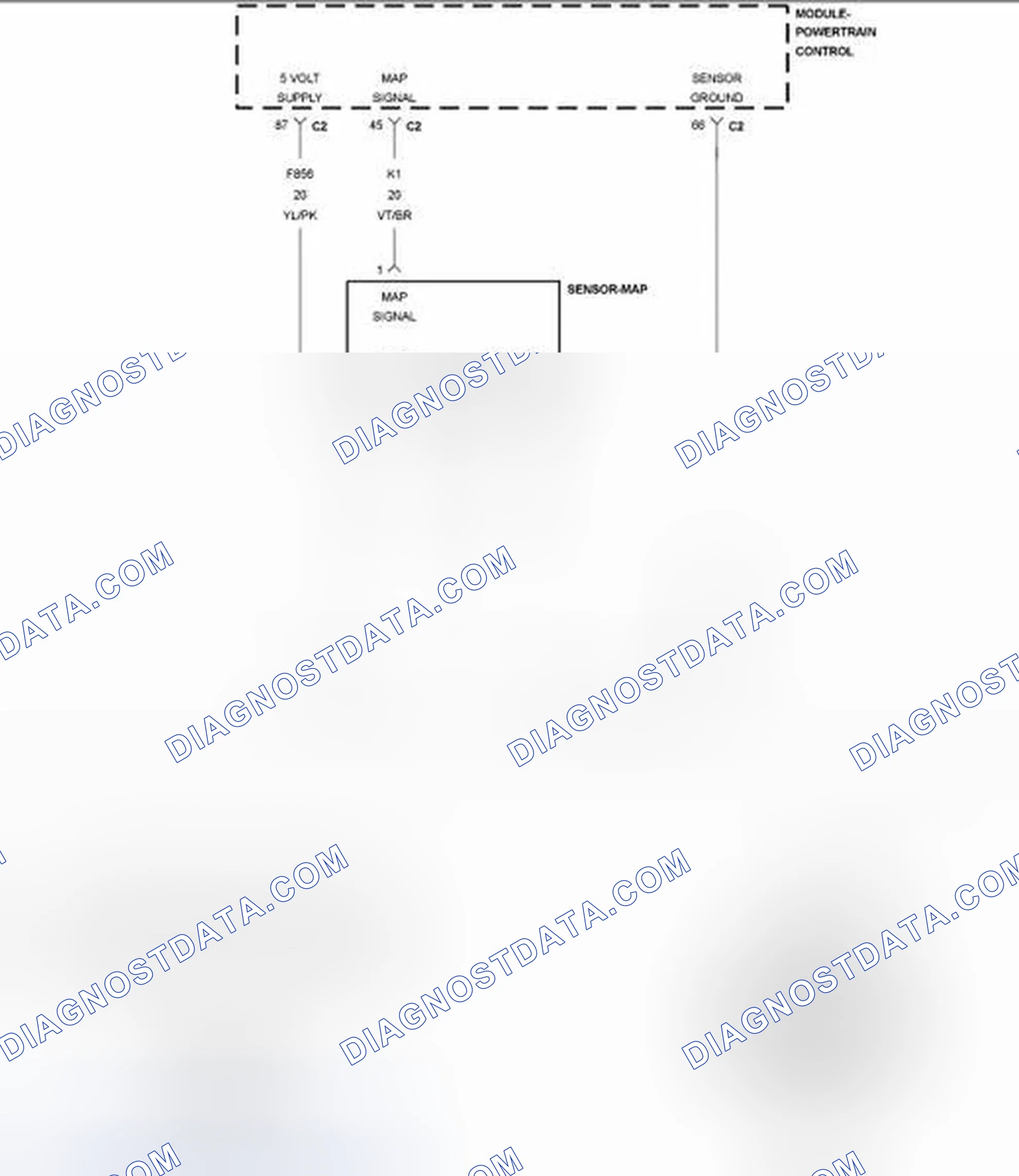 Scheme 498: CHECKING THE MAP SENSOR OPERATION