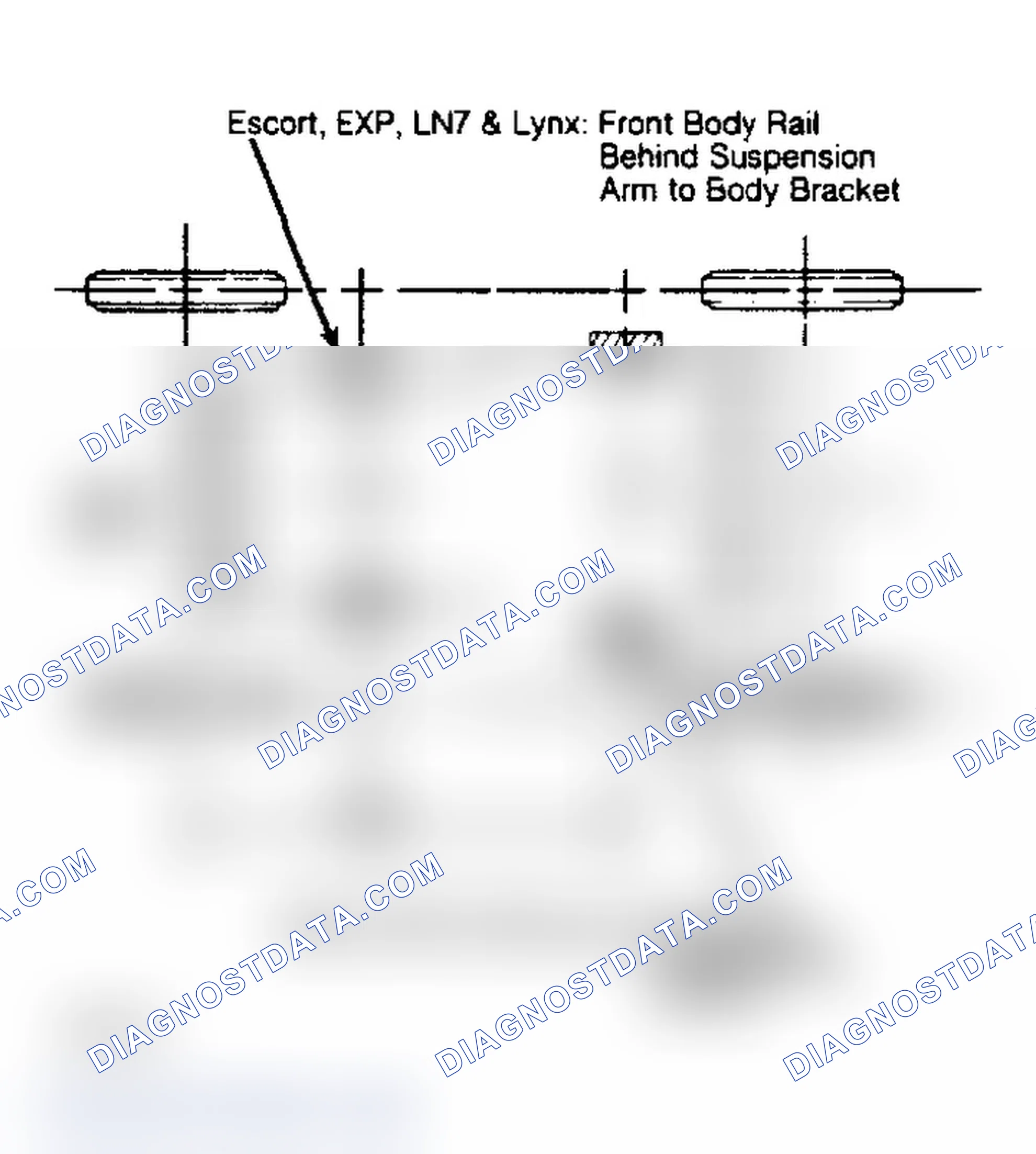 Scheme 3: Frame Contact Points. When lifting vehicles with air suspension, shut off power with switch in trunk or disconnect battery.