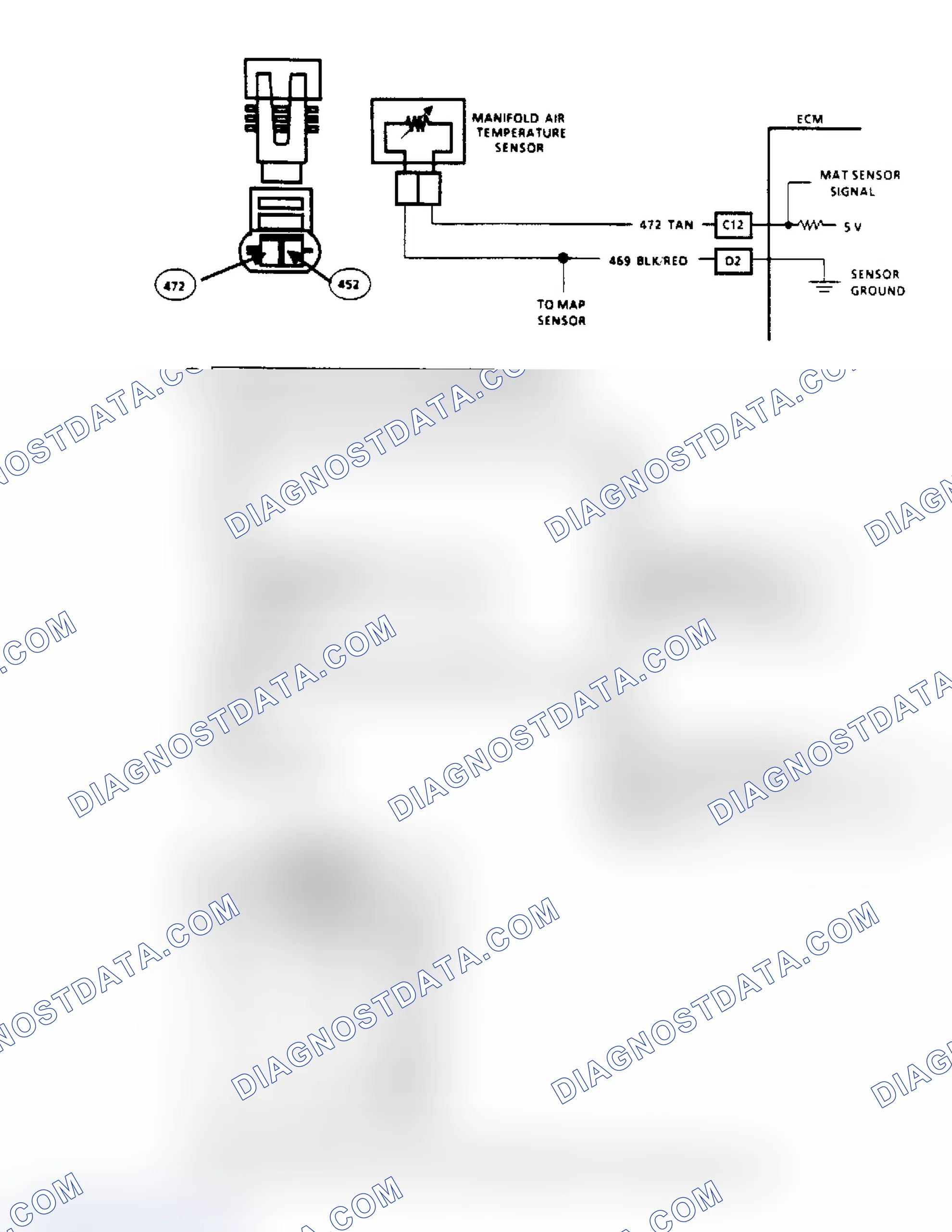 Scheme 82: Code 25, MAT Sensor Voltage Low (2.5L Engine) Flow Chart & Schematic
